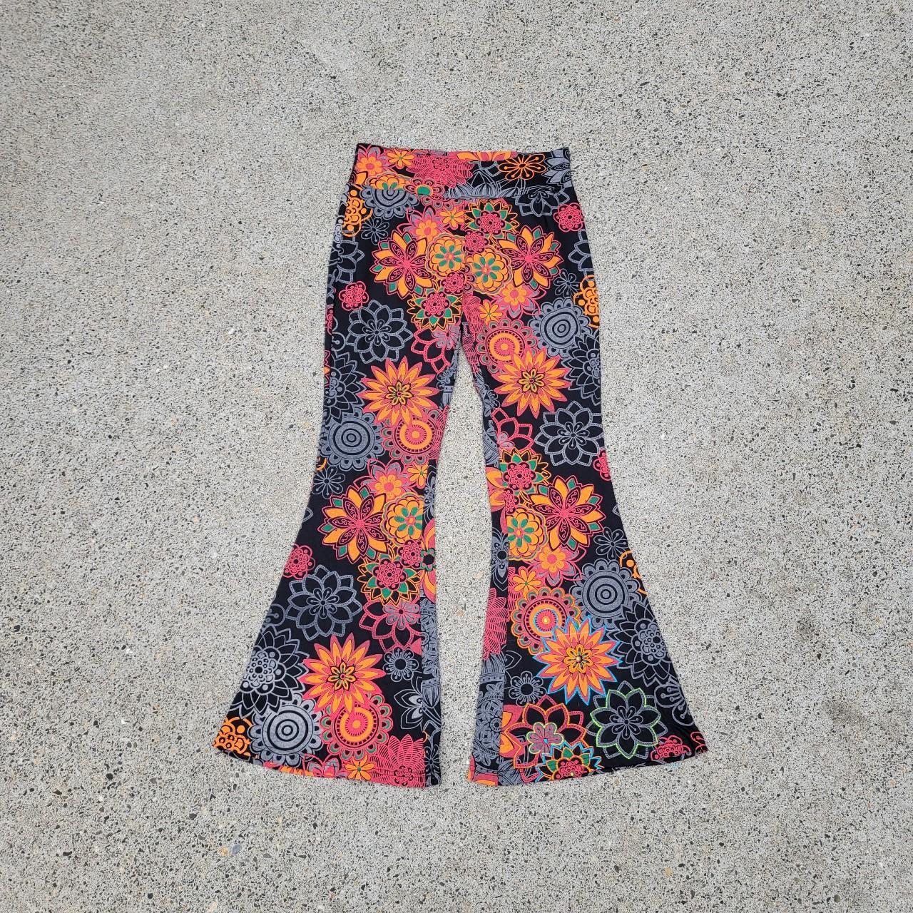 Petite Abstract Printed Flared Pants