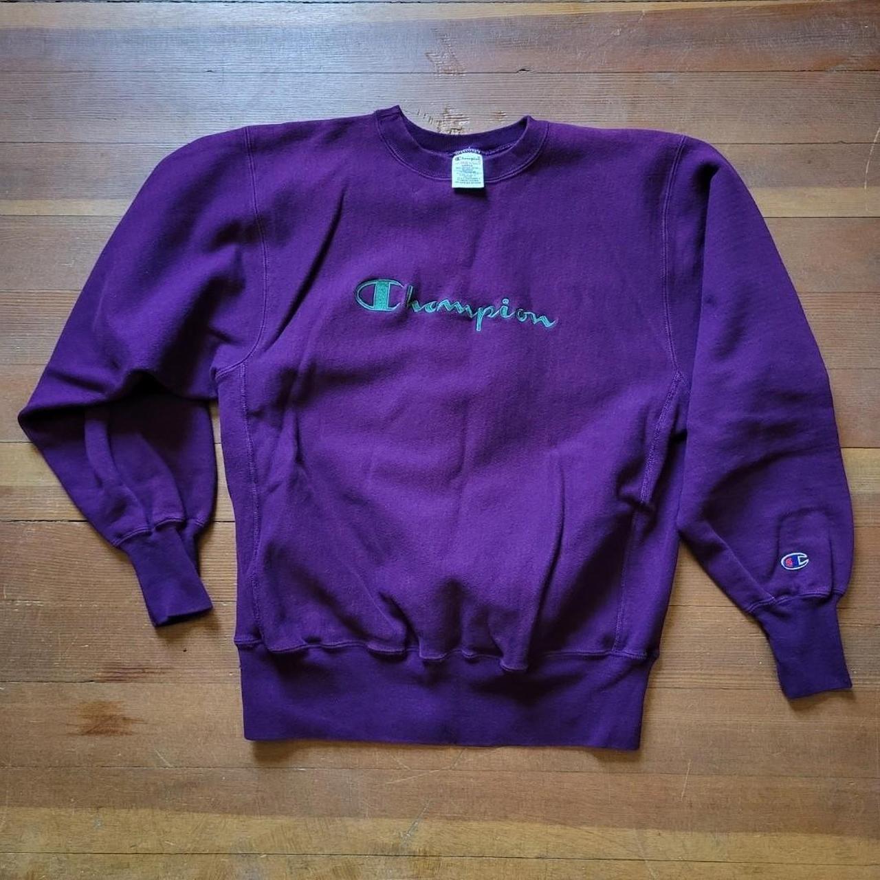 vtg 90s CHAMPION Reverse Weave eggplant and broccoli...