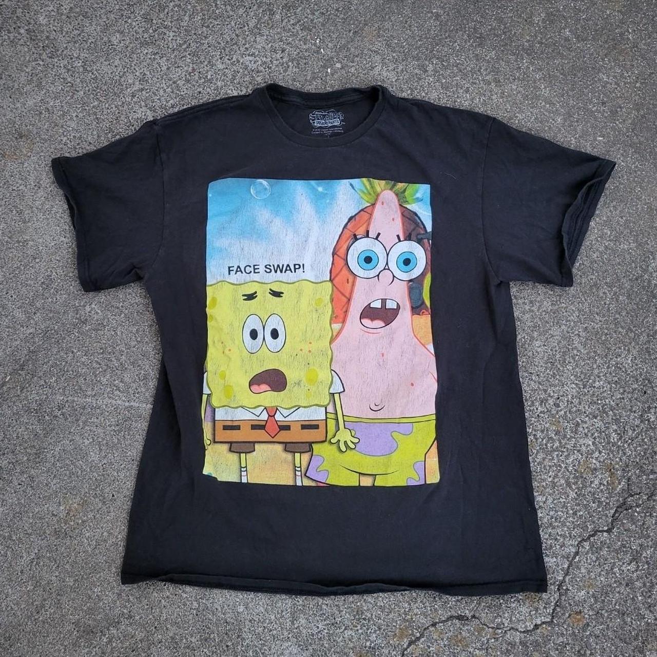 vtg y2k SPONGEBOB SQUAREPANTS Patrick Face Swap... - Depop