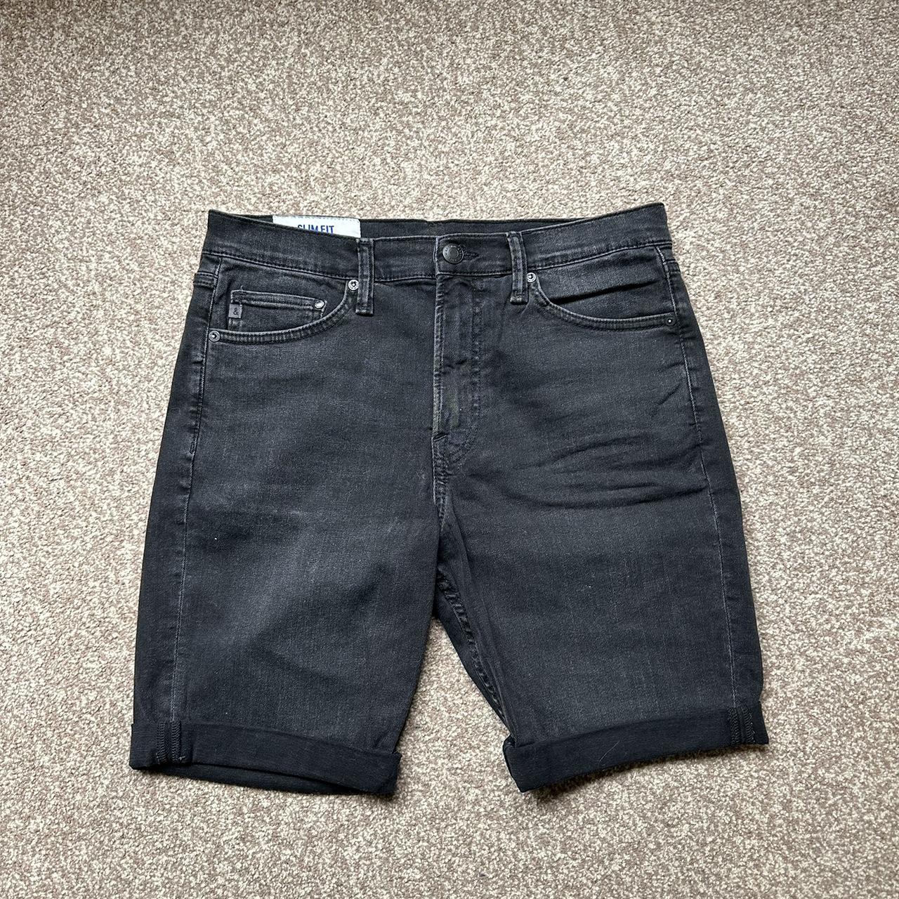 H&M denim shorts Men’s 32 waist slim fit Black... Depop