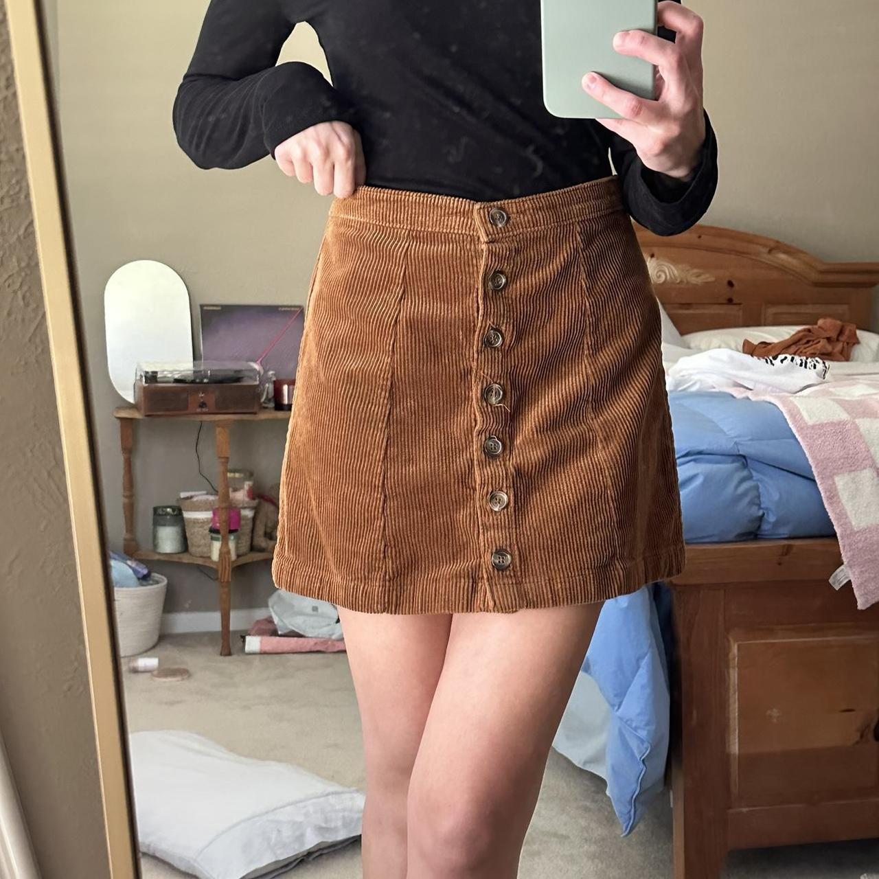 Light brown shop corduroy skirt