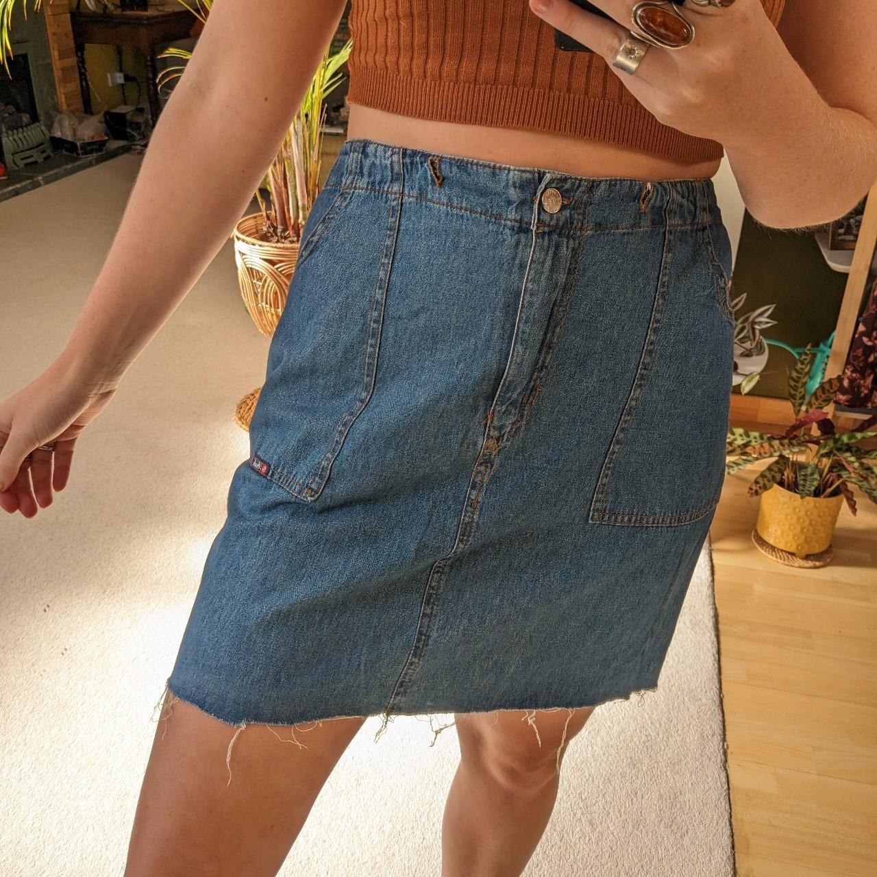 Vintage Denim High Waisted Skirt Waist 34 Inches Depop vintage-denim-high-waisted-skirt-waist-34-inches-depop