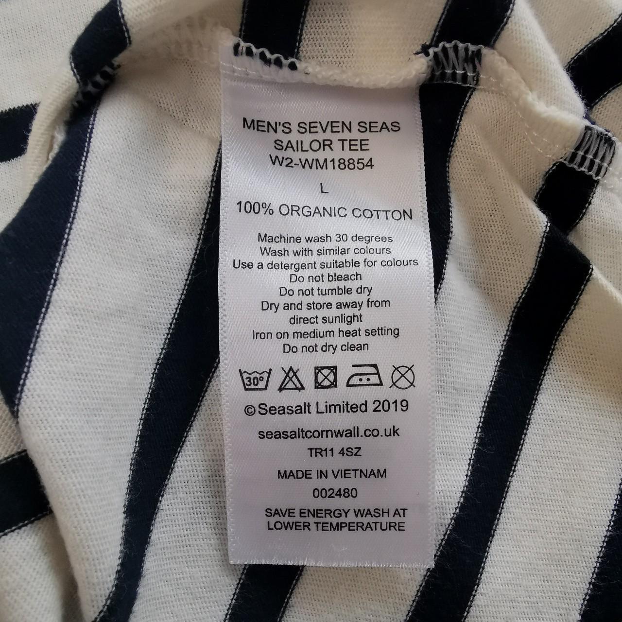 Seasalt Mens Seven Seas Sailor Tee Colour: black   Depop