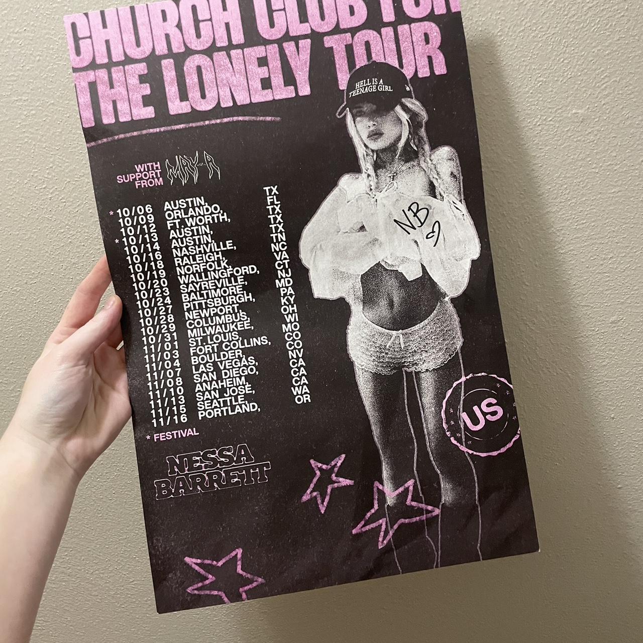 Signed Nessa Barrett Church Club Tour Poster 🤍 i... - Depop