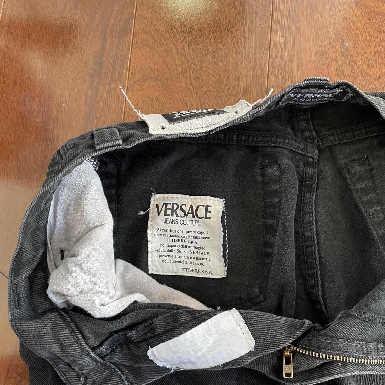 VINTAGE Versace Jeans Couture Black Faded Mom Depop