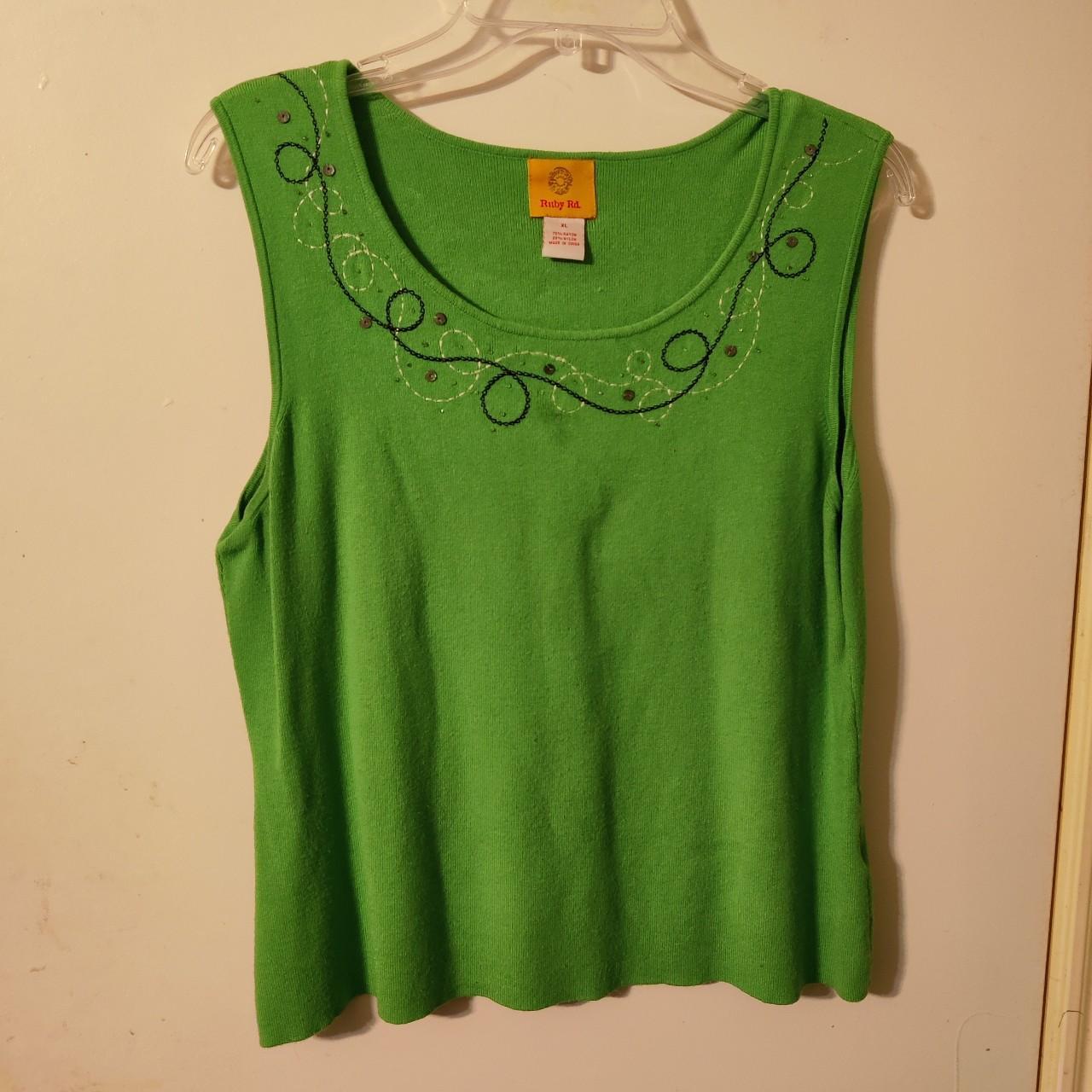 Ruby Rd. Women's Sweater - Green/Multi - L – 2 pi… - image 5