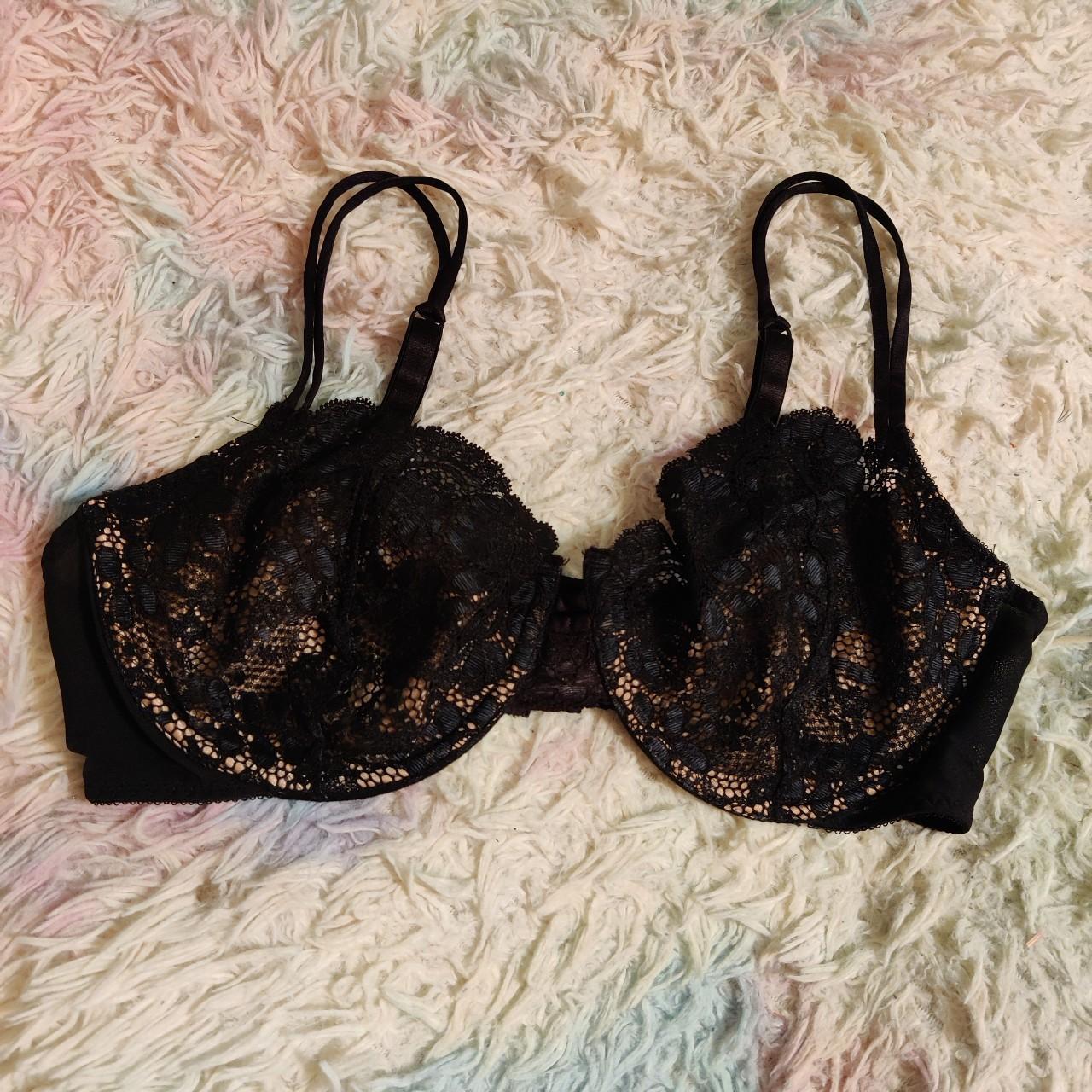 Fredericks of Hollywood black lace bra is a size... - Depop