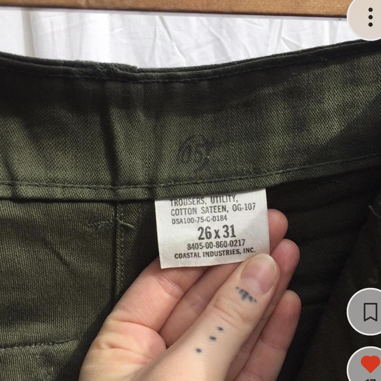 DEADSTOCK 70s Army Cargo Pants. Super high waisted,... - Depop
