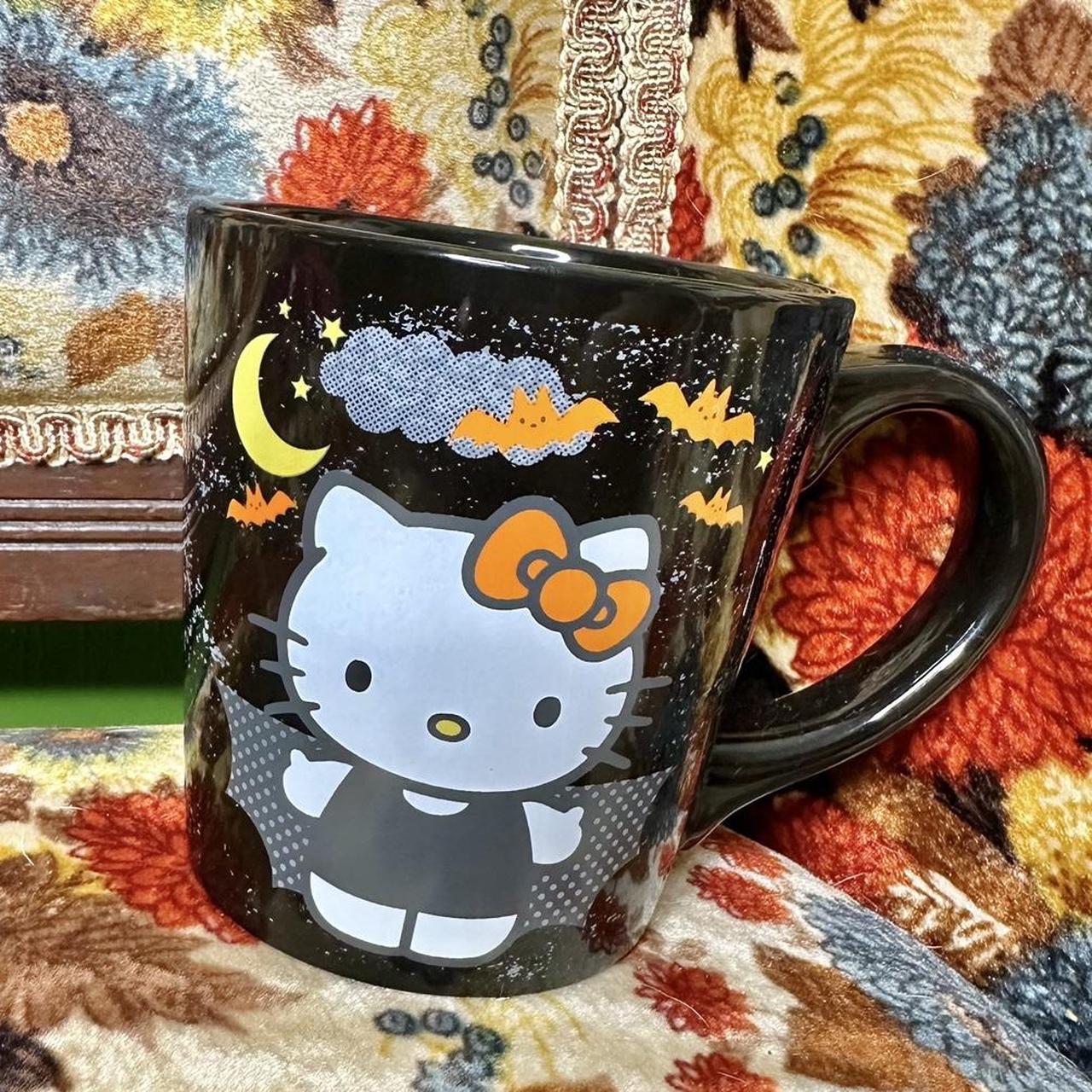 Hello Kitty Glossy-Matte Black and Gold Nameplate Coffee Mug w