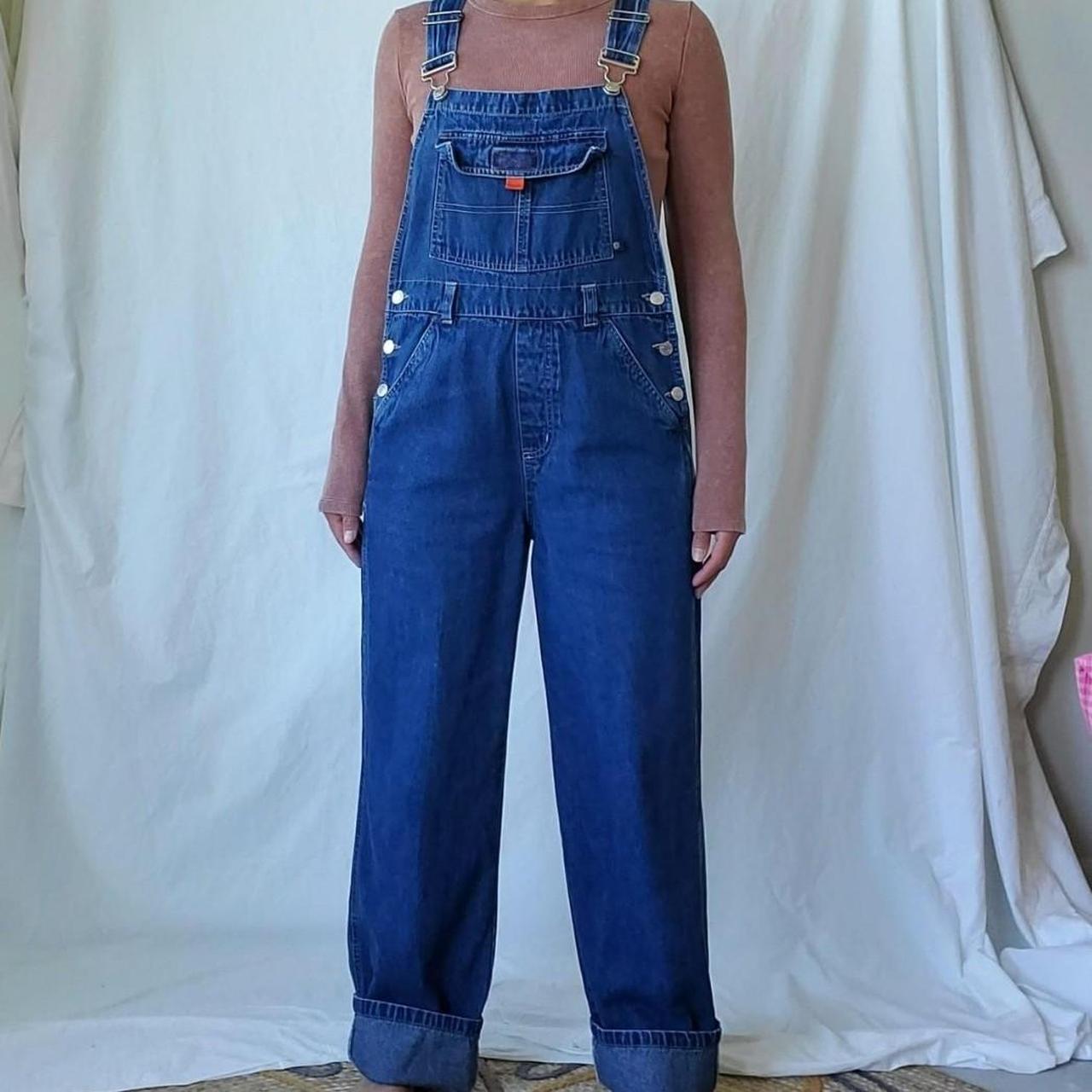 Orange clearance denim overalls