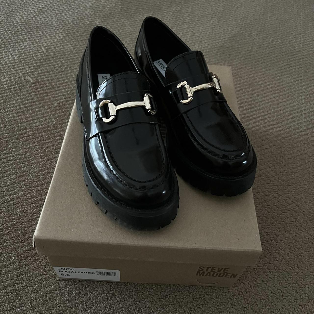 Steve Madden Lando black loafers. Worn a couple... - Depop