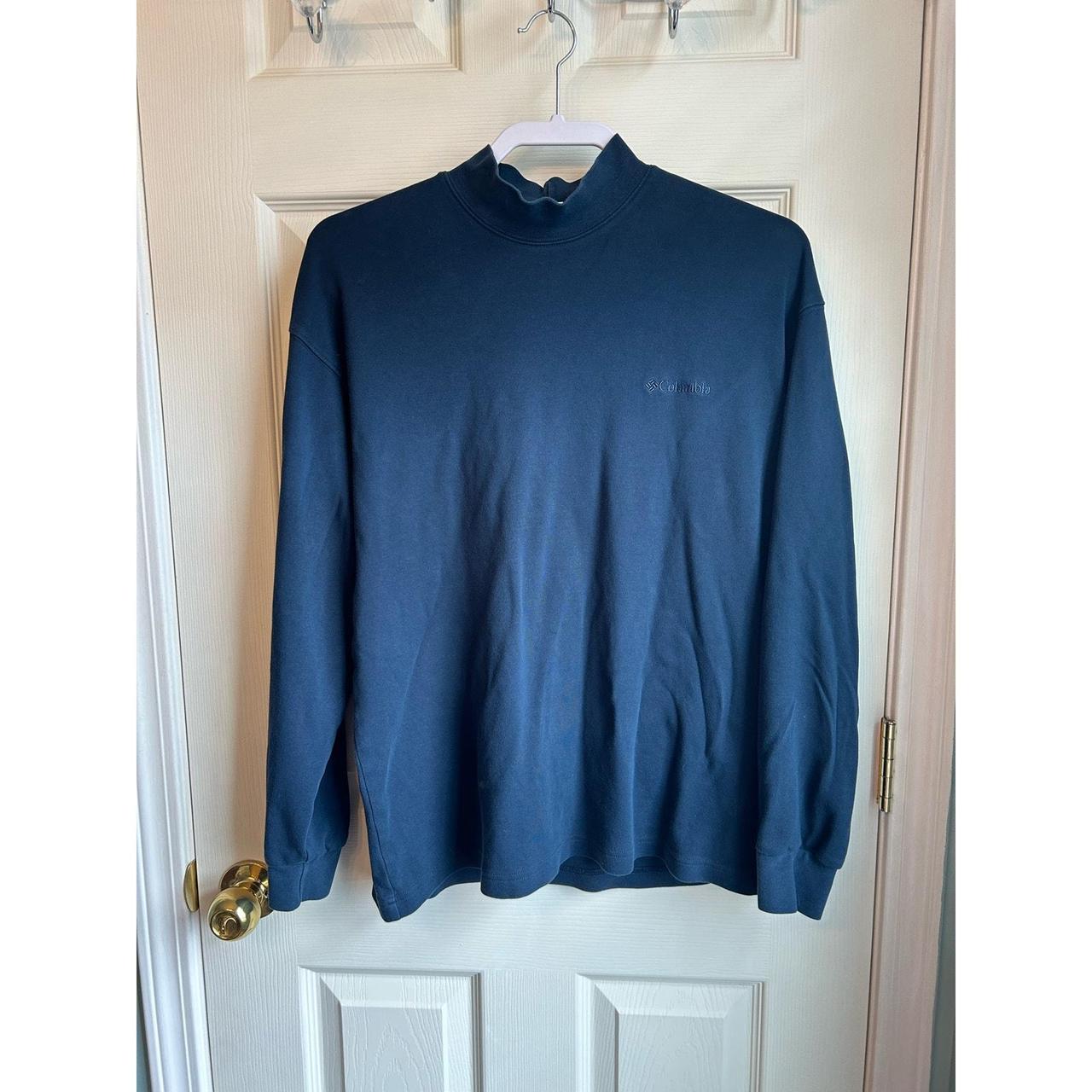 Men s Columbia Navy Turtleneck Tee Medium Size. Depop