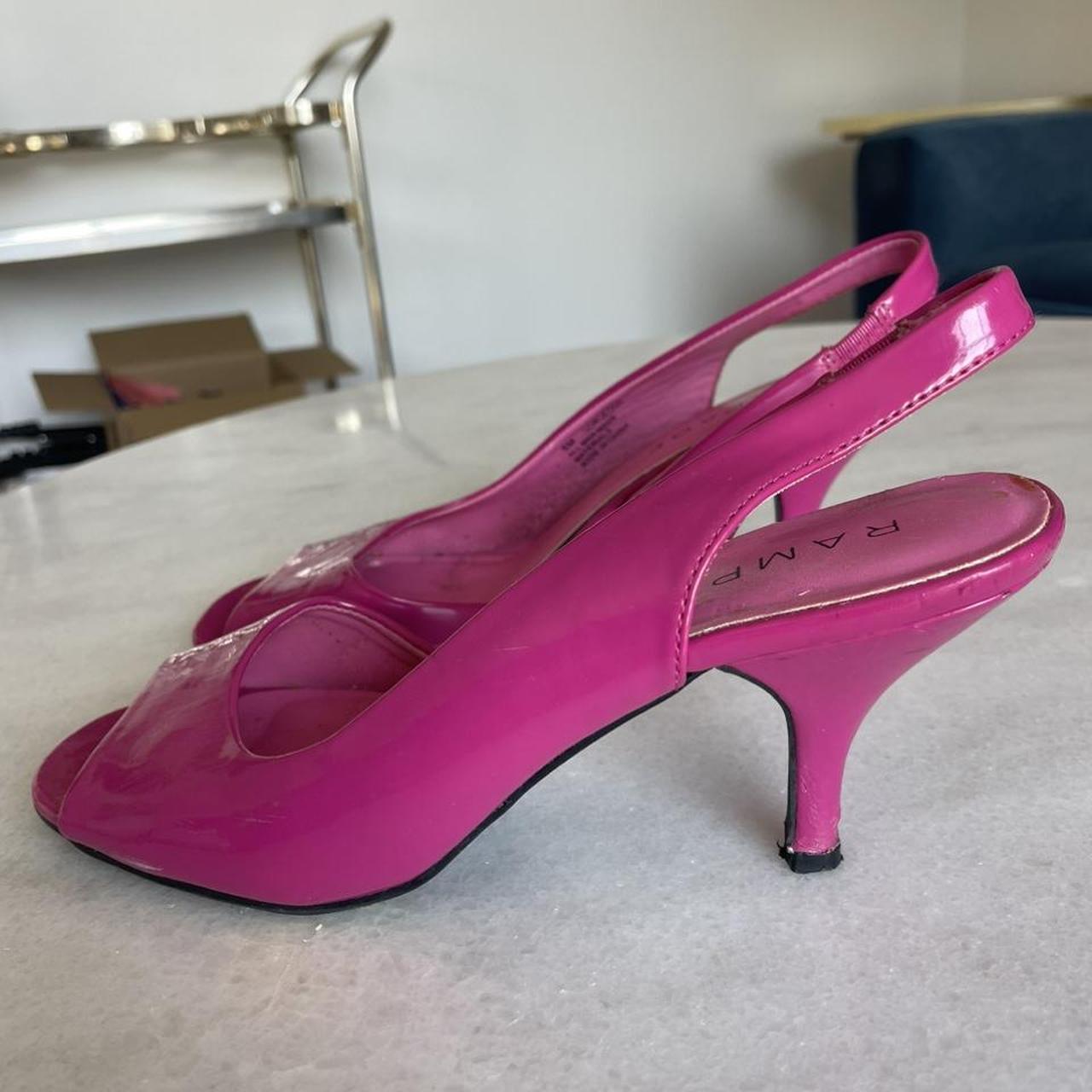 Hot pink kitten heels Perfect pumps for the Barbie... - Depop