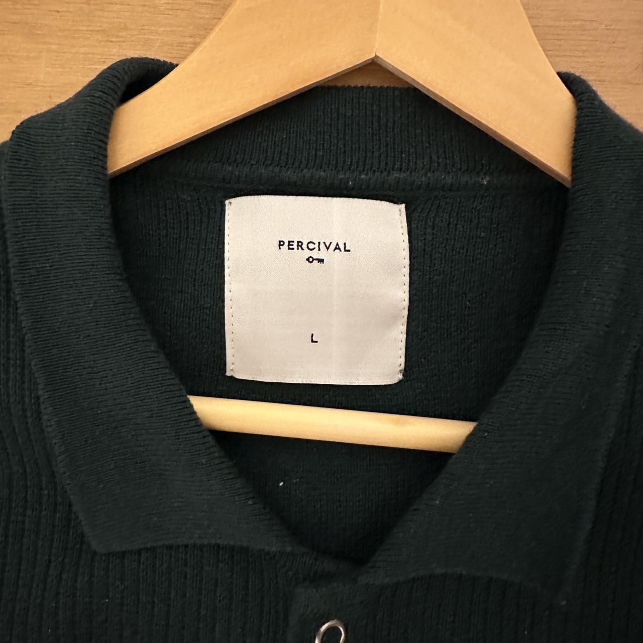 Percival knit polo. Deep green. Worn perhaps once or... - Depop