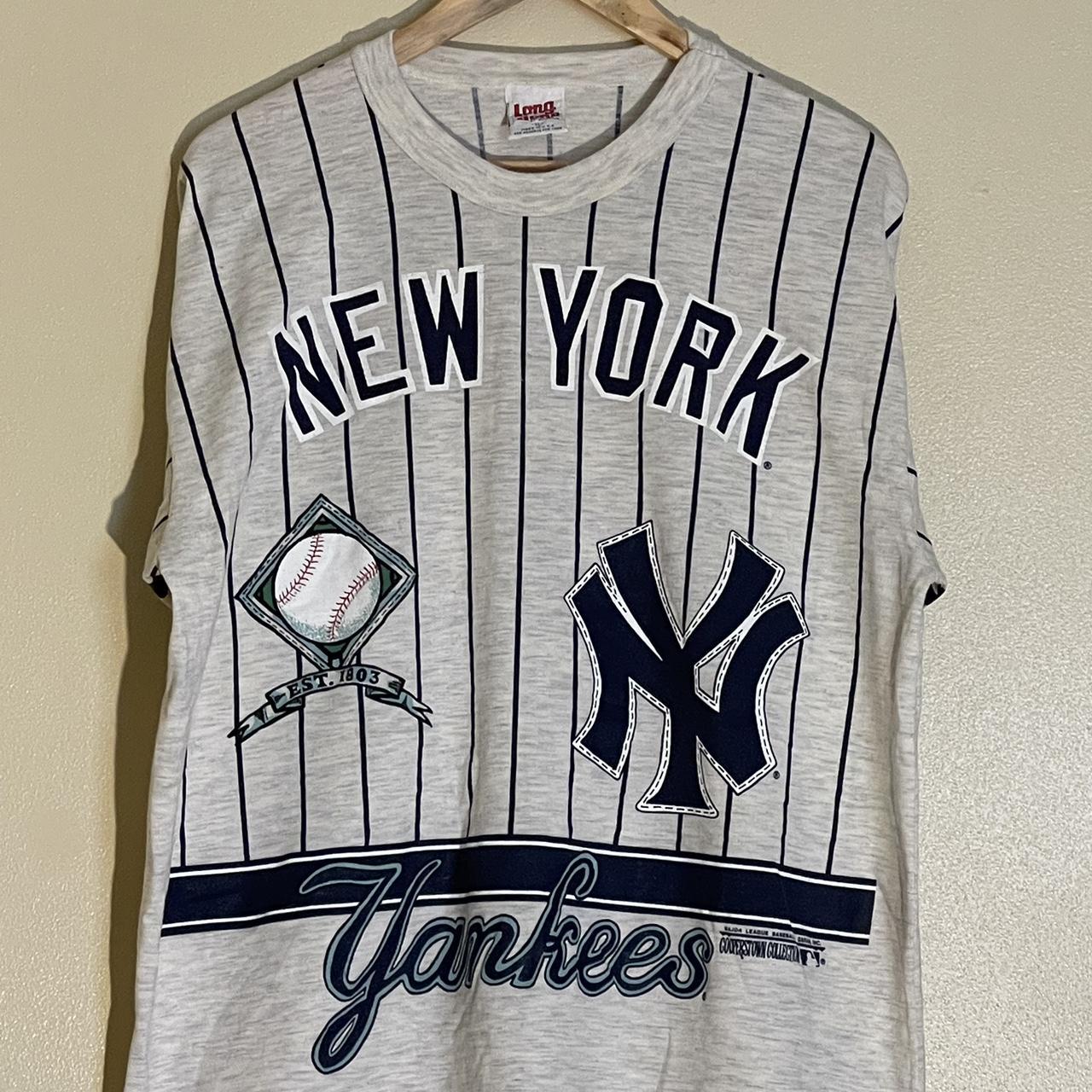 Vintage Long Gone New York Yankees 3/4 Sleeve Made - Depop