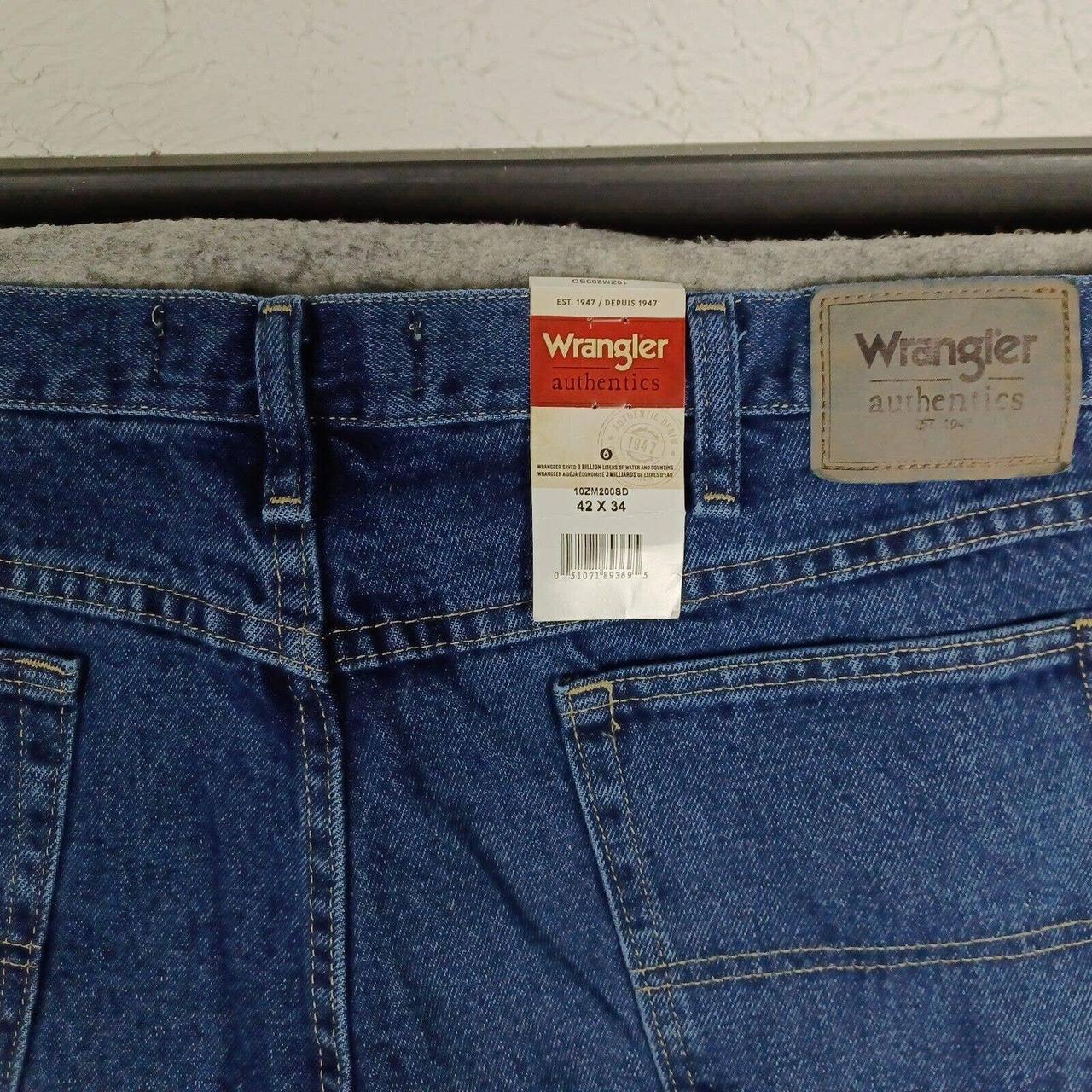 Wrangler Authentics Jeans Mens 42x34 Relaxed Tapered Depop