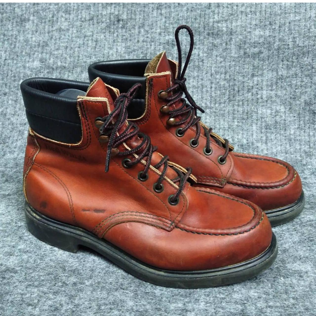 Vintage Red Wing 204 Men's 6.5 D Brown Leather Moc... - Depop