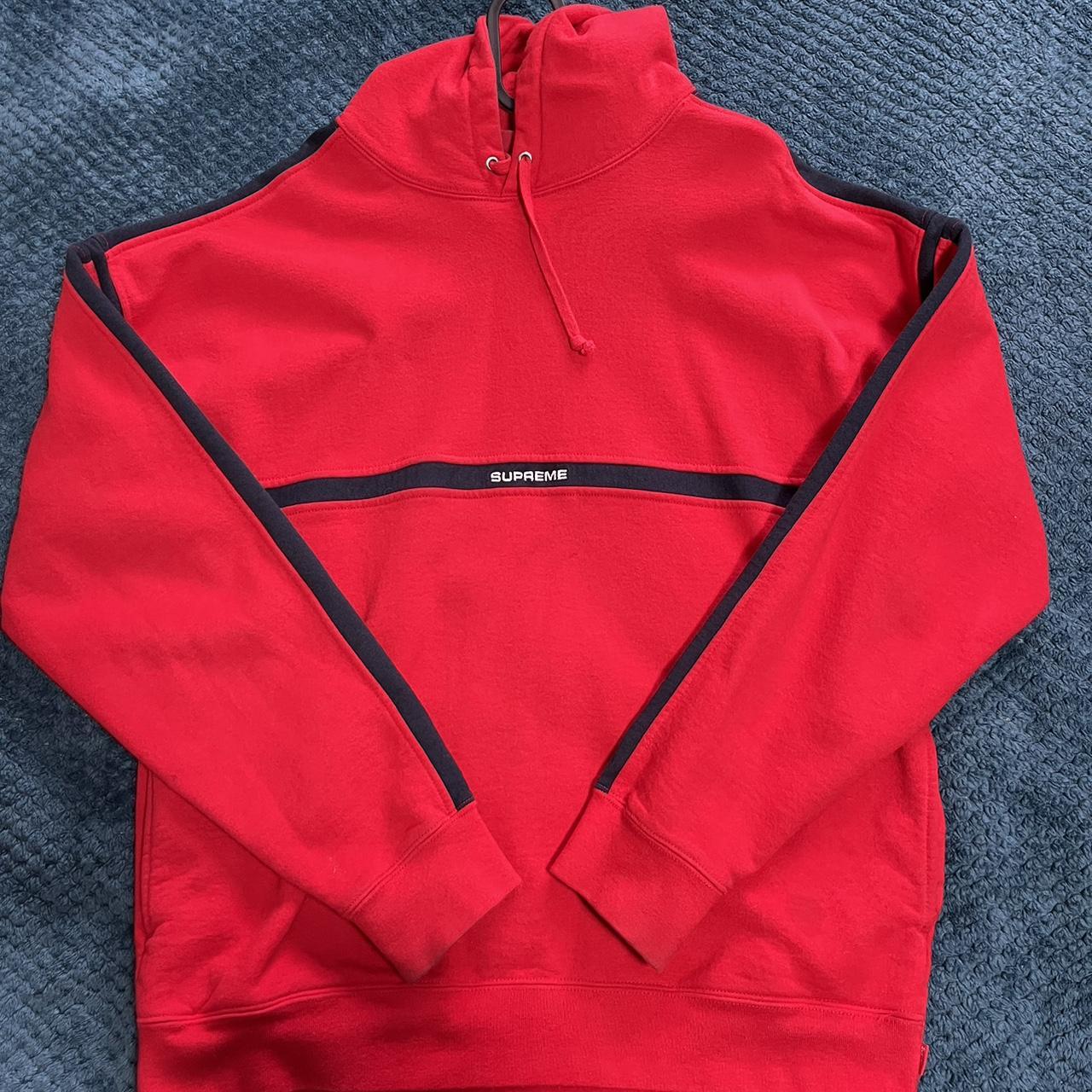 Supreme NY World Famous Red Hoodie (Good as new with - Depop