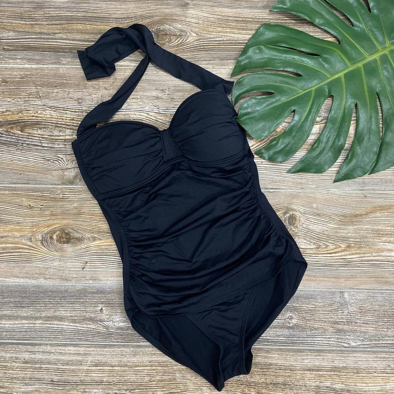 Tommy Bahama Women's Black Swimsuitonepiece Depop