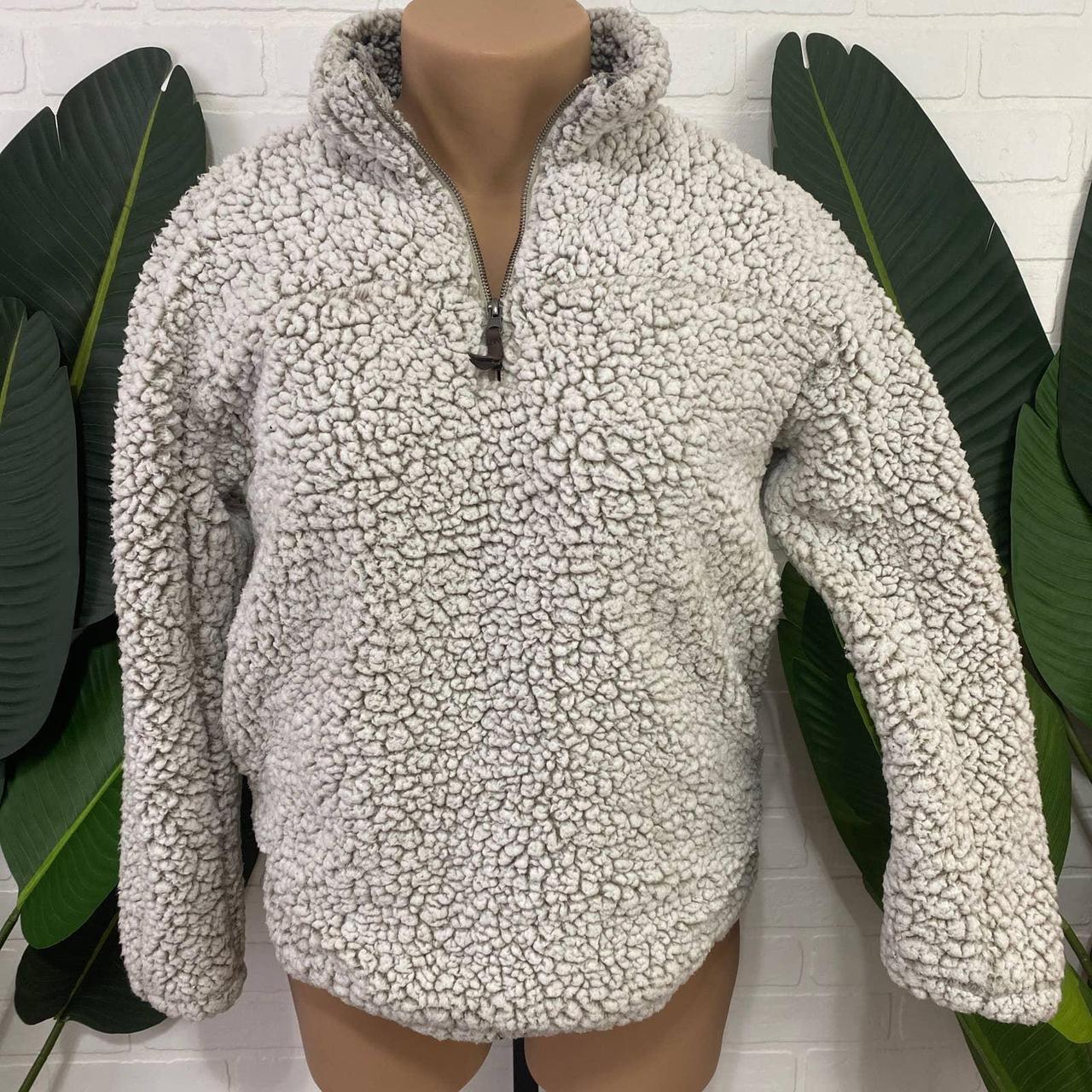 Half zip fuzzy pullover hotsell