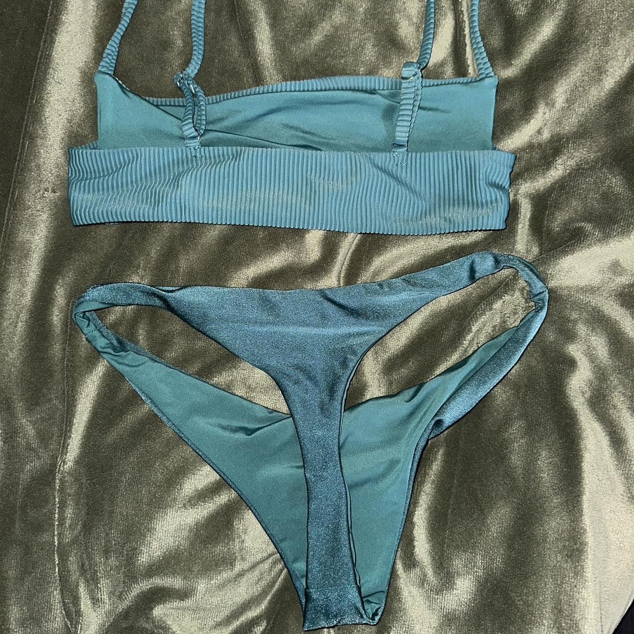 Shiny Green Bikini Set From Glassons Size Depop