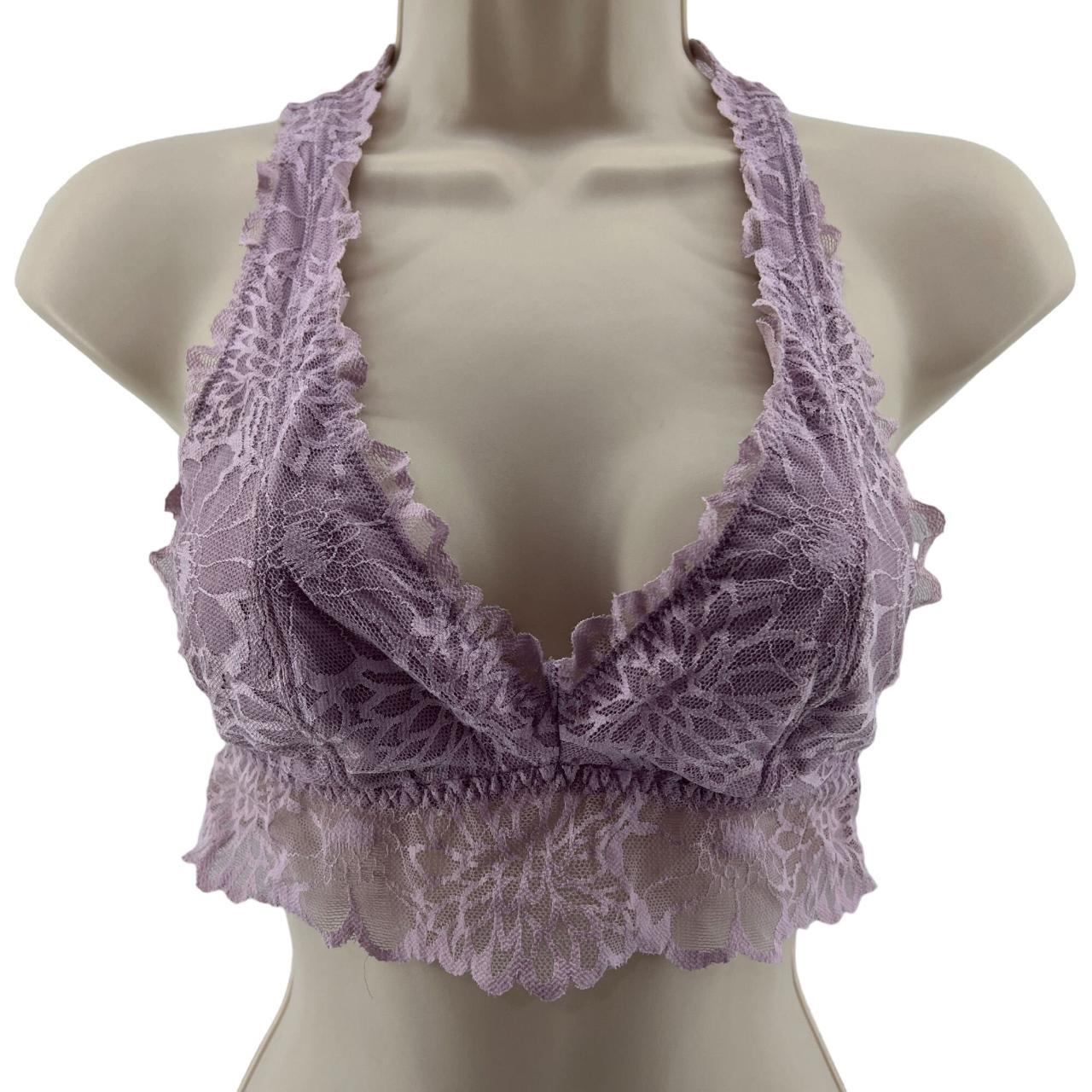 Victoria's Secret purple + pink lace bra💜🩷 💟the - Depop