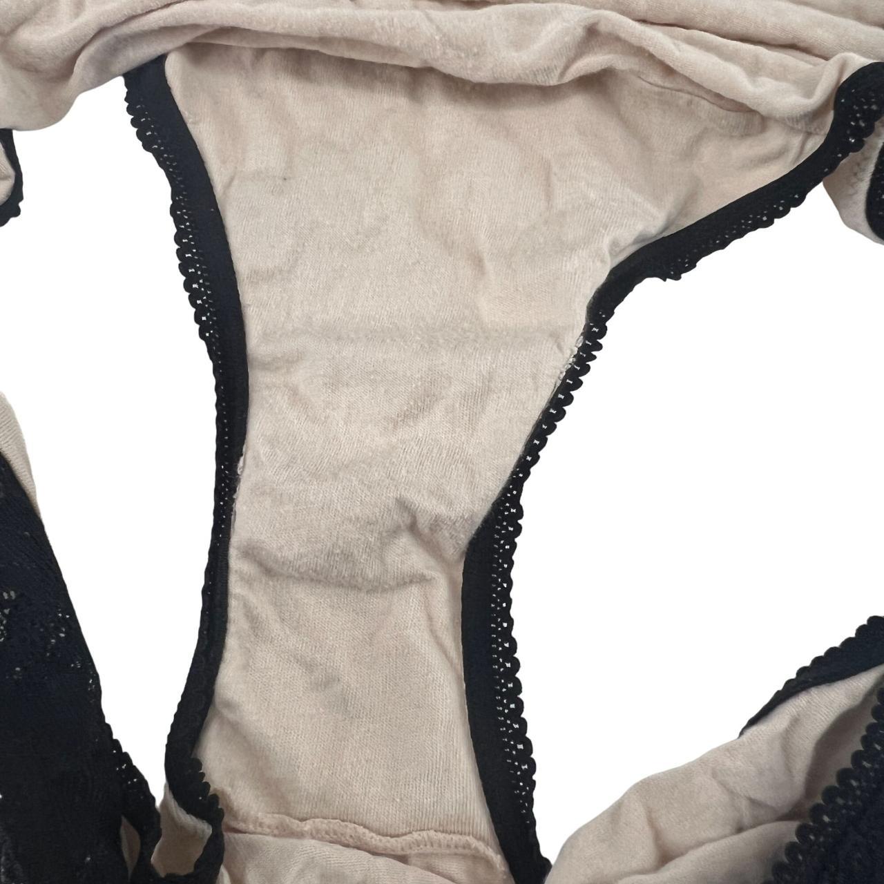 Soma Women's Cream and Black Panties Depop