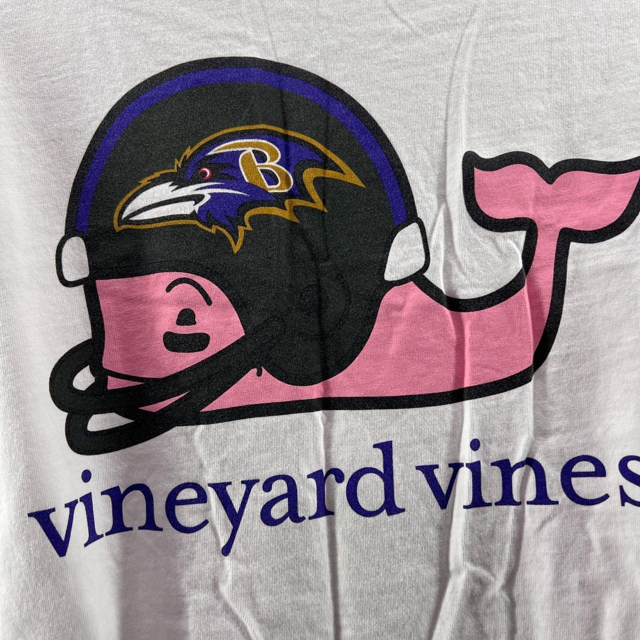 Women's Vineyard Vines White Baltimore Ravens Helmet Long Sleeve T