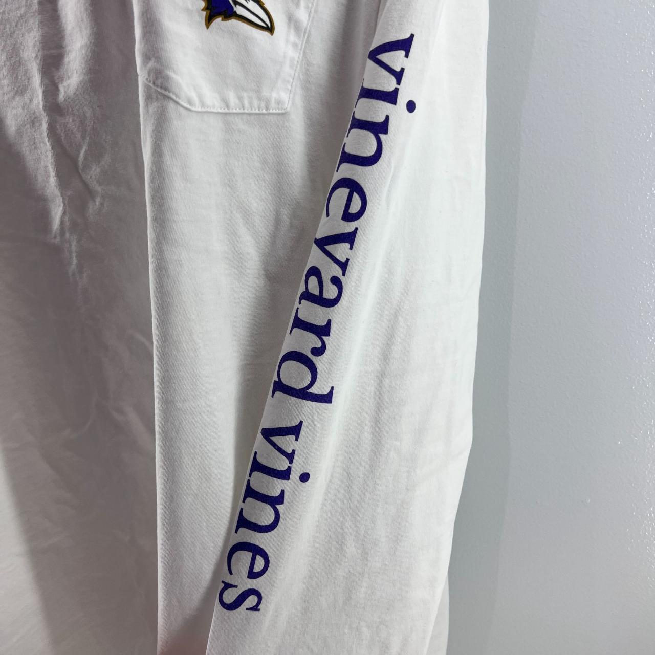 Vineyard Vines White Baltimore Ravens Helmet Long Sleeve T-shirt