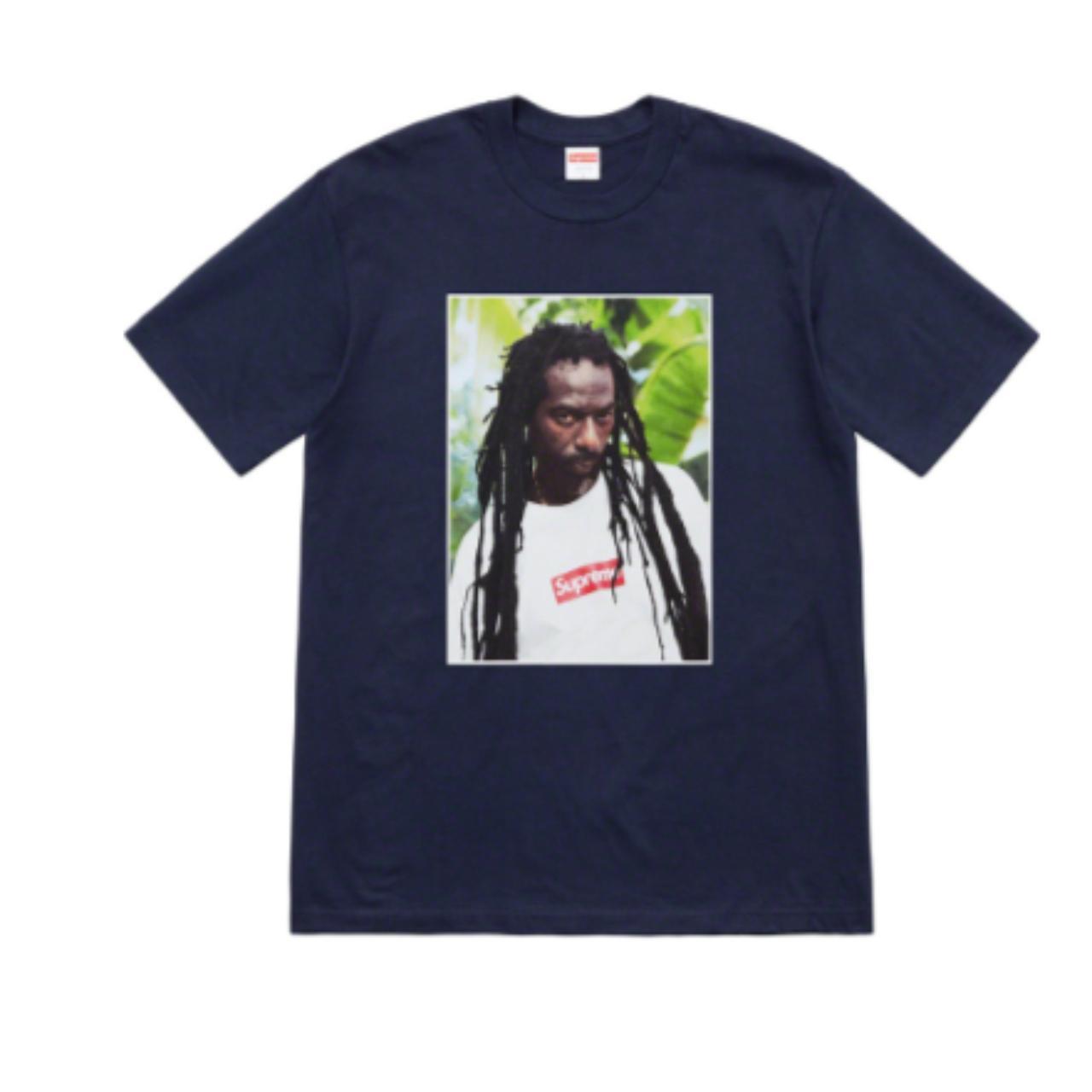 Item: Supreme Buju Banton Tee Photo Navy Blue Men's... - Depop