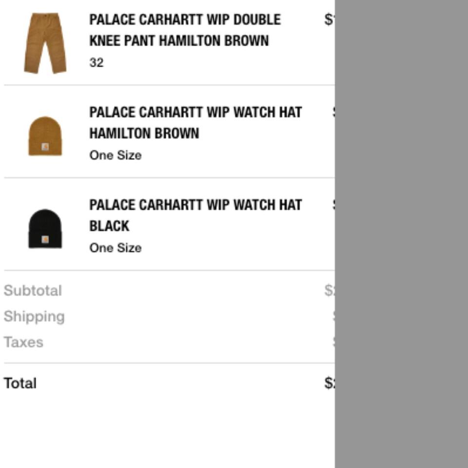 Item: Palace Carhartt WIP Double Knee Pant Hamilton... - Depop