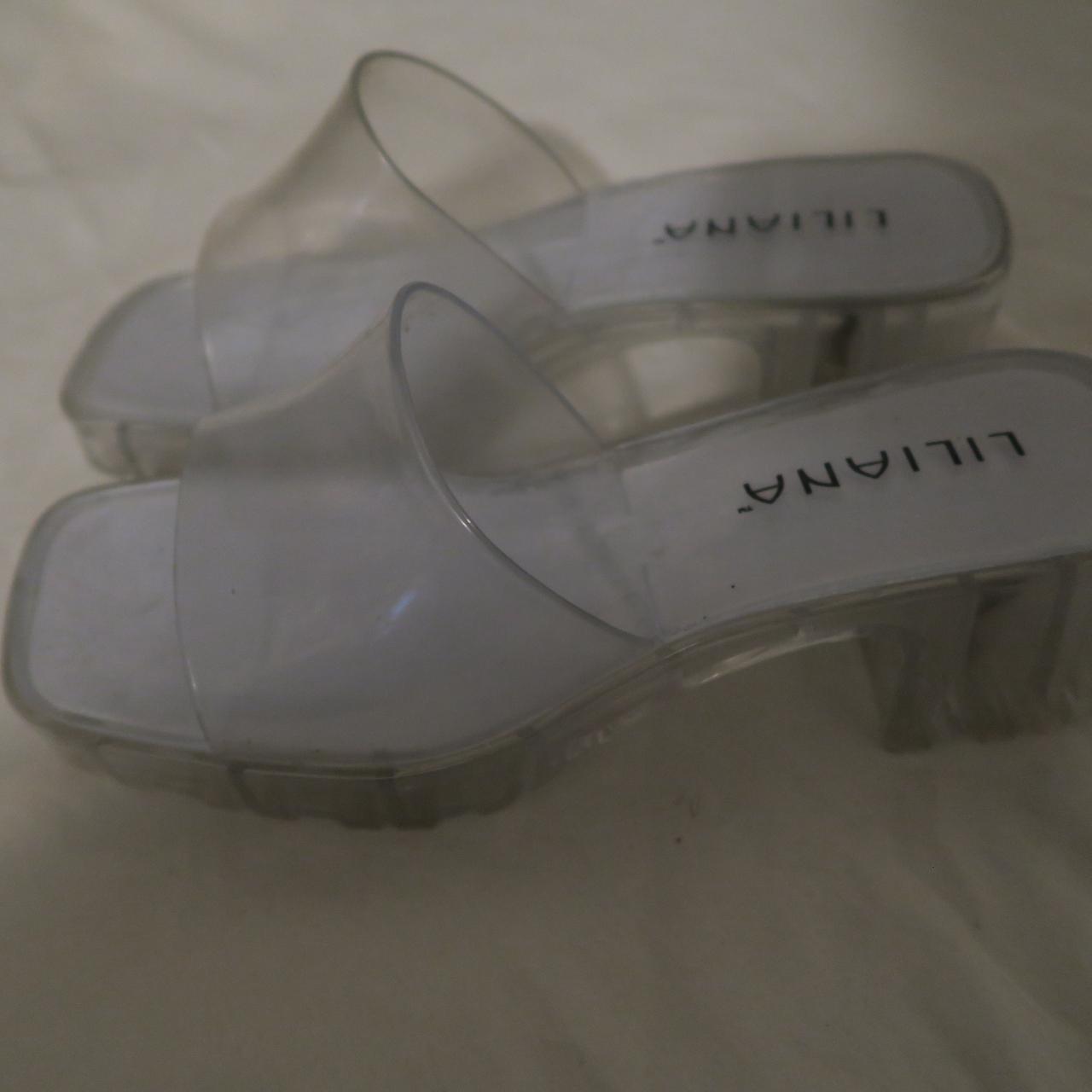 Item Liliana Clear Platform Jelly Slide Sandal. Depop