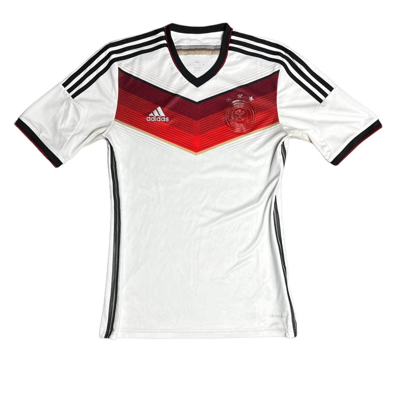 Adidas Men's White and Red Tshirt Depop