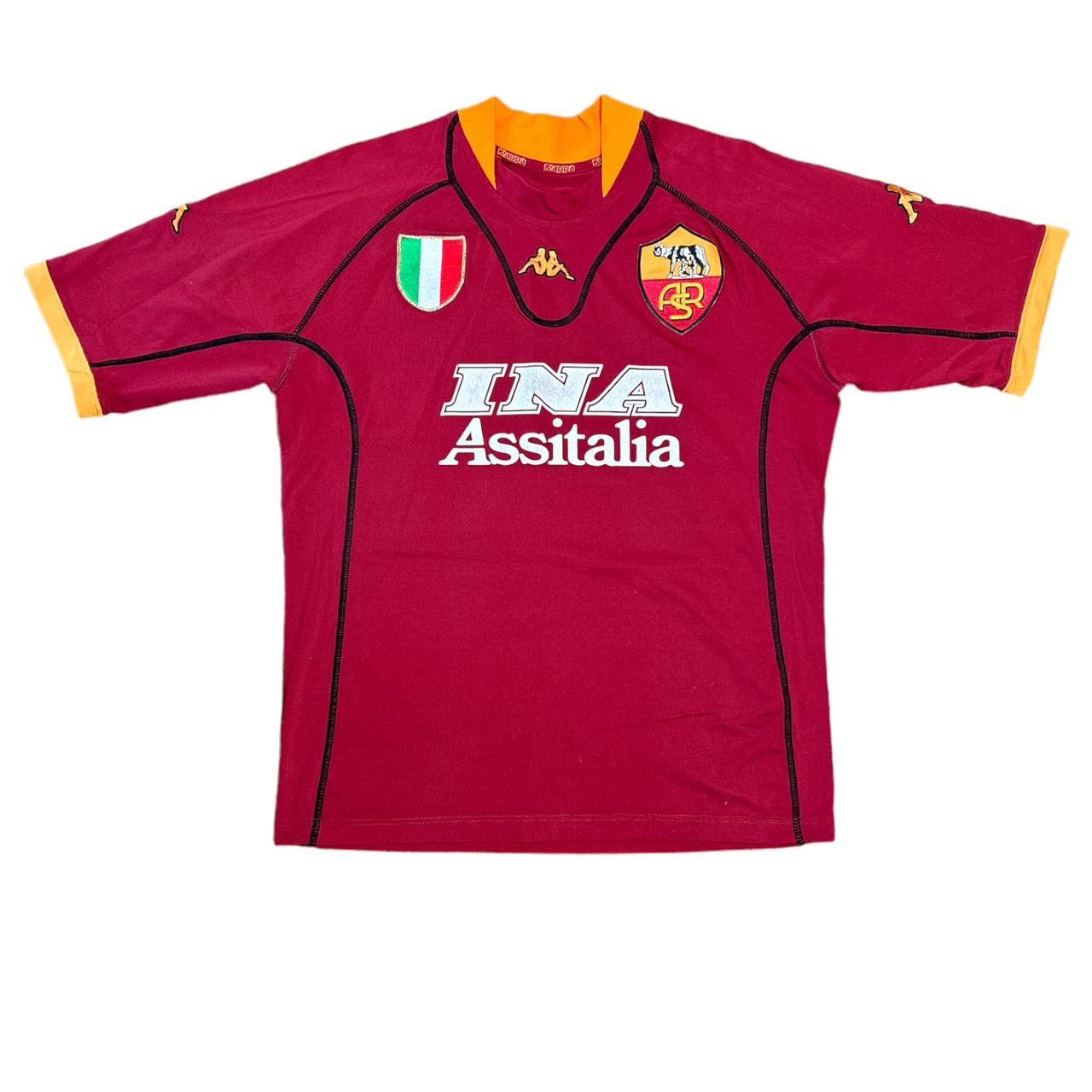 AS Roma Kappa Football Shirt Kit Jersey 2001/2002... - Depop