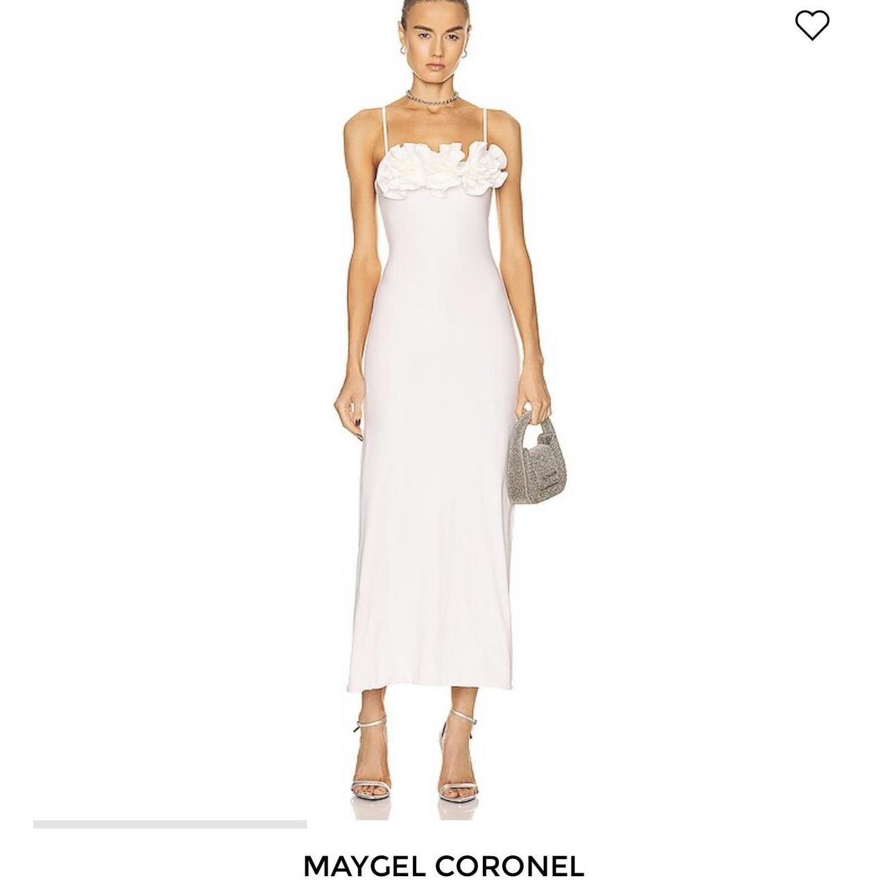 MAYGEL Coronel Aura Bridal Flower White Maxi Dress ... - Depop