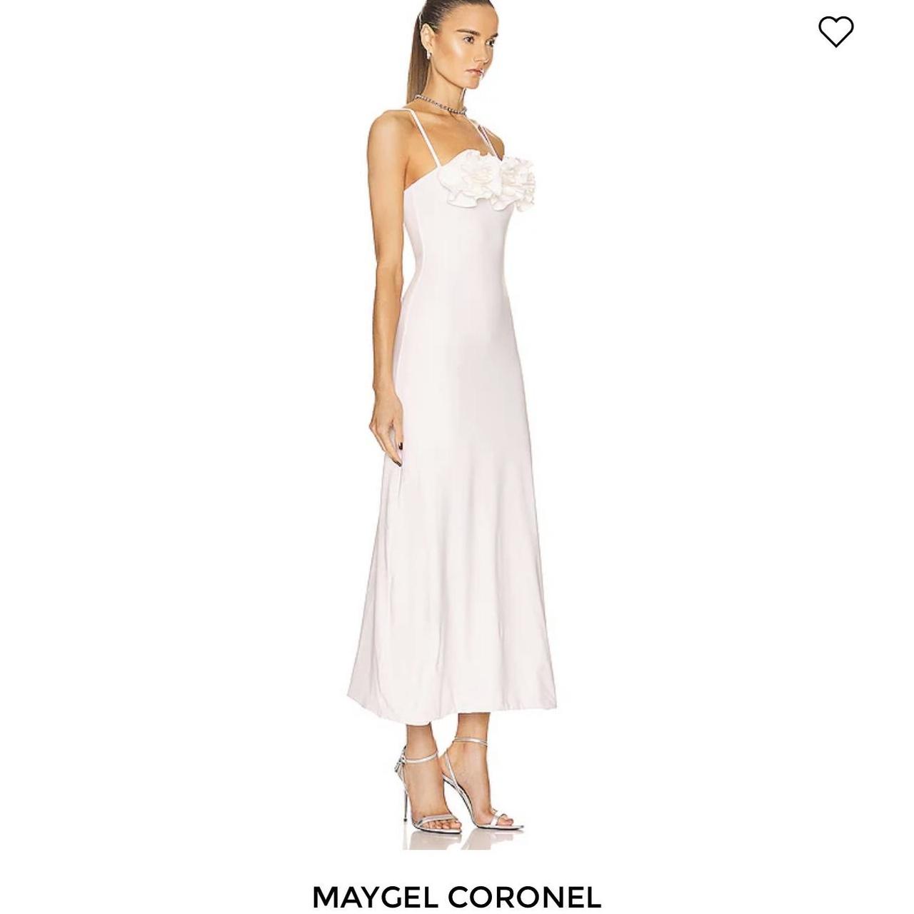 MAYGEL Coronel Aura Bridal Flower White Maxi Dress ... - Depop