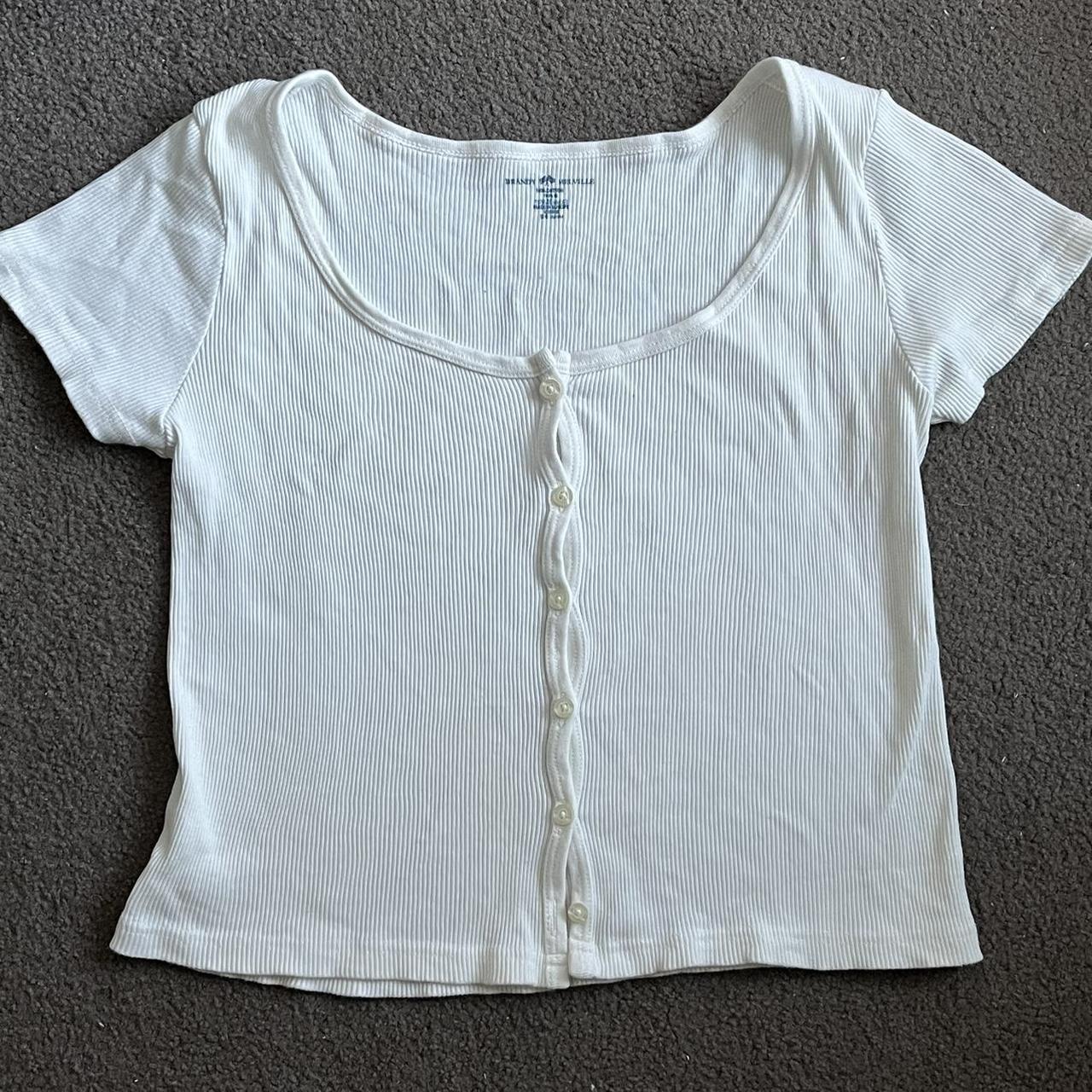 Brandy Melville Ribbed Button Up