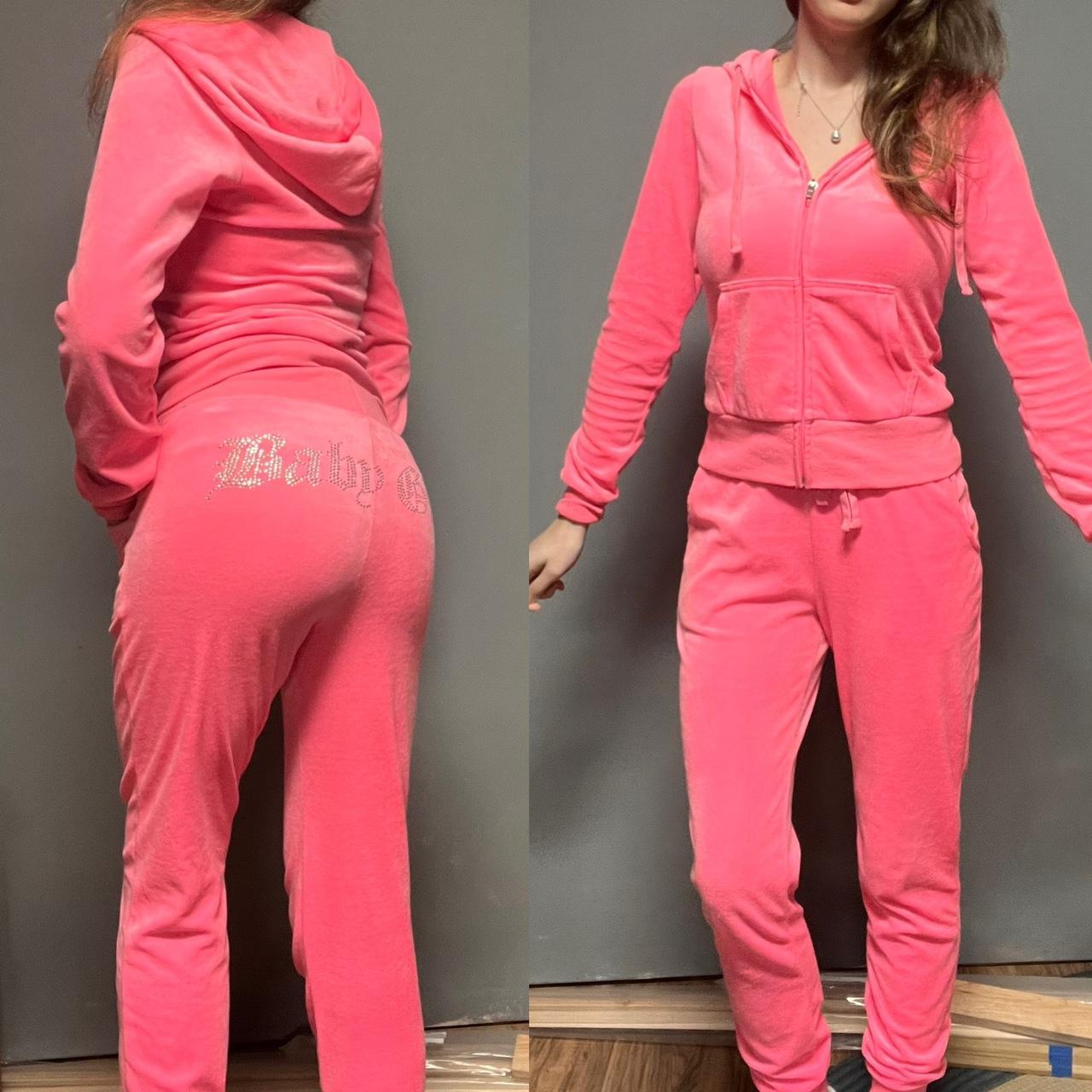 Gently Preowned Pink Fashion Nova Tracksuit With... - Depop