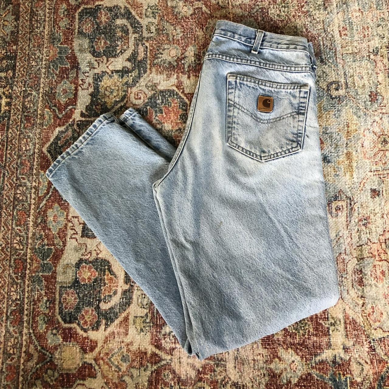 Carhartt Men's Blue Jeans | Depop