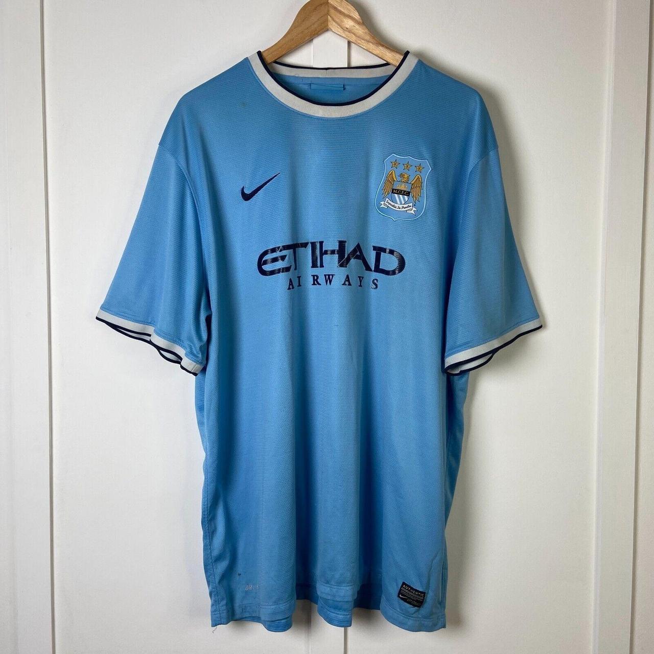 Nike Manchester City Home Shirt Blue 2XL Short... - Depop