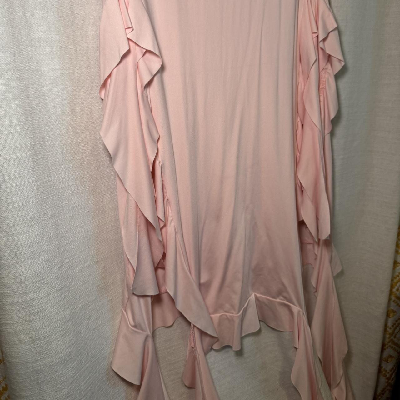 Pink Strapless Flowy Dress Only Worn Once Depop 