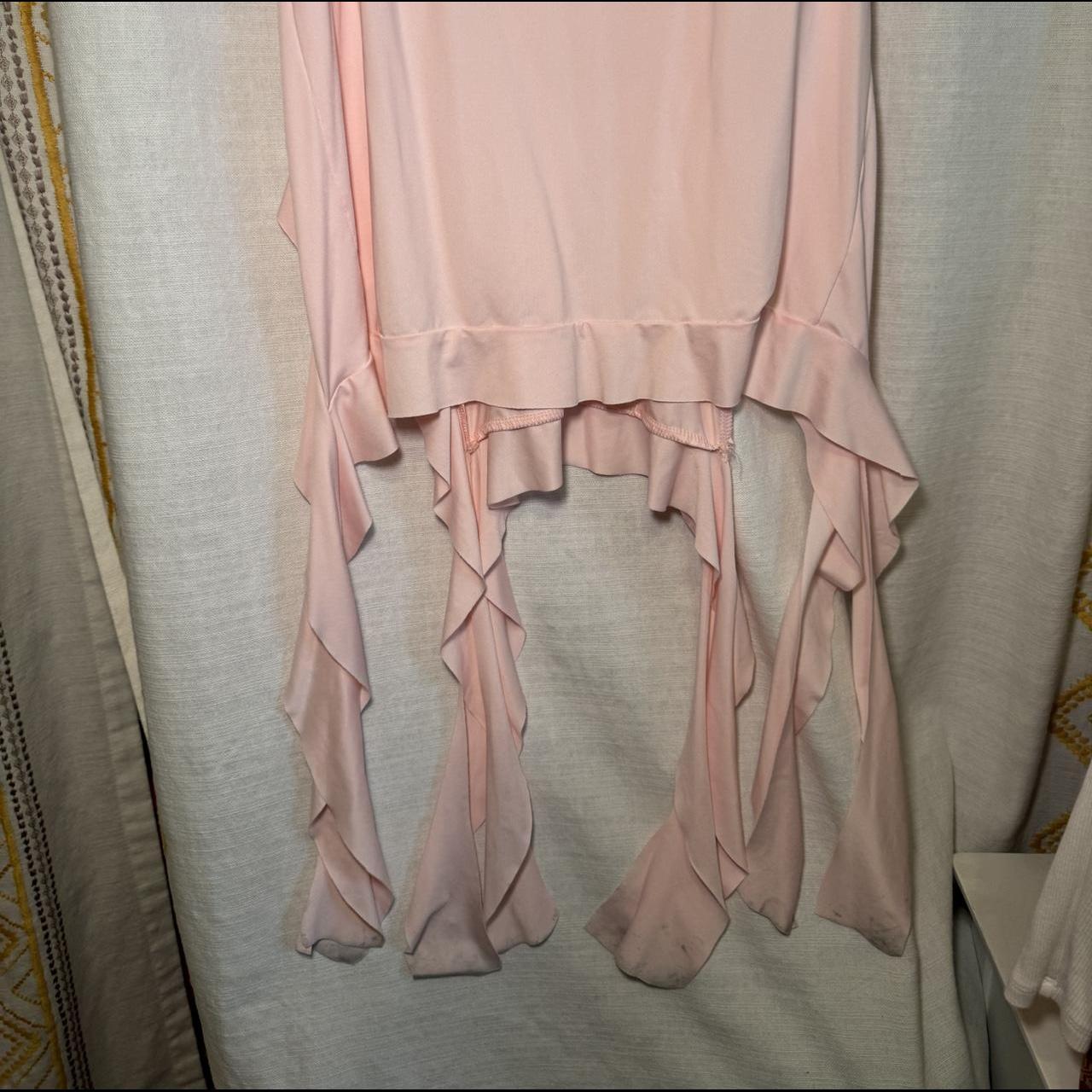 Pink Strapless Flowy Dress Only Worn Once Depop 