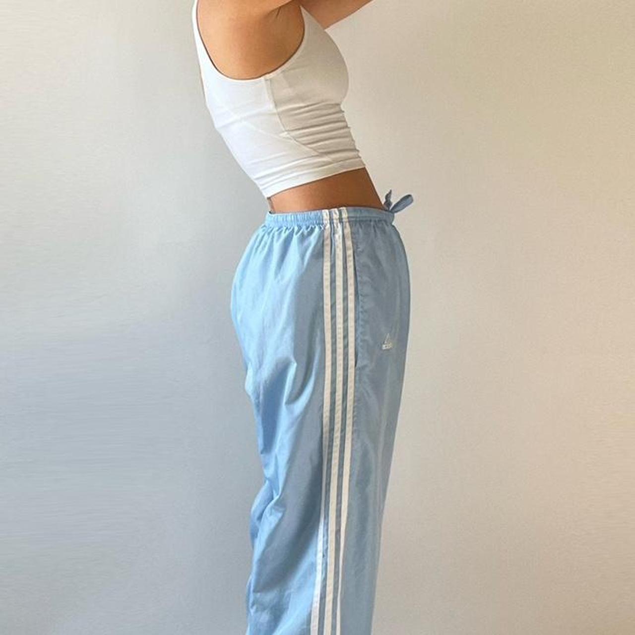 Baby Blue Adidas Track Pants Depop