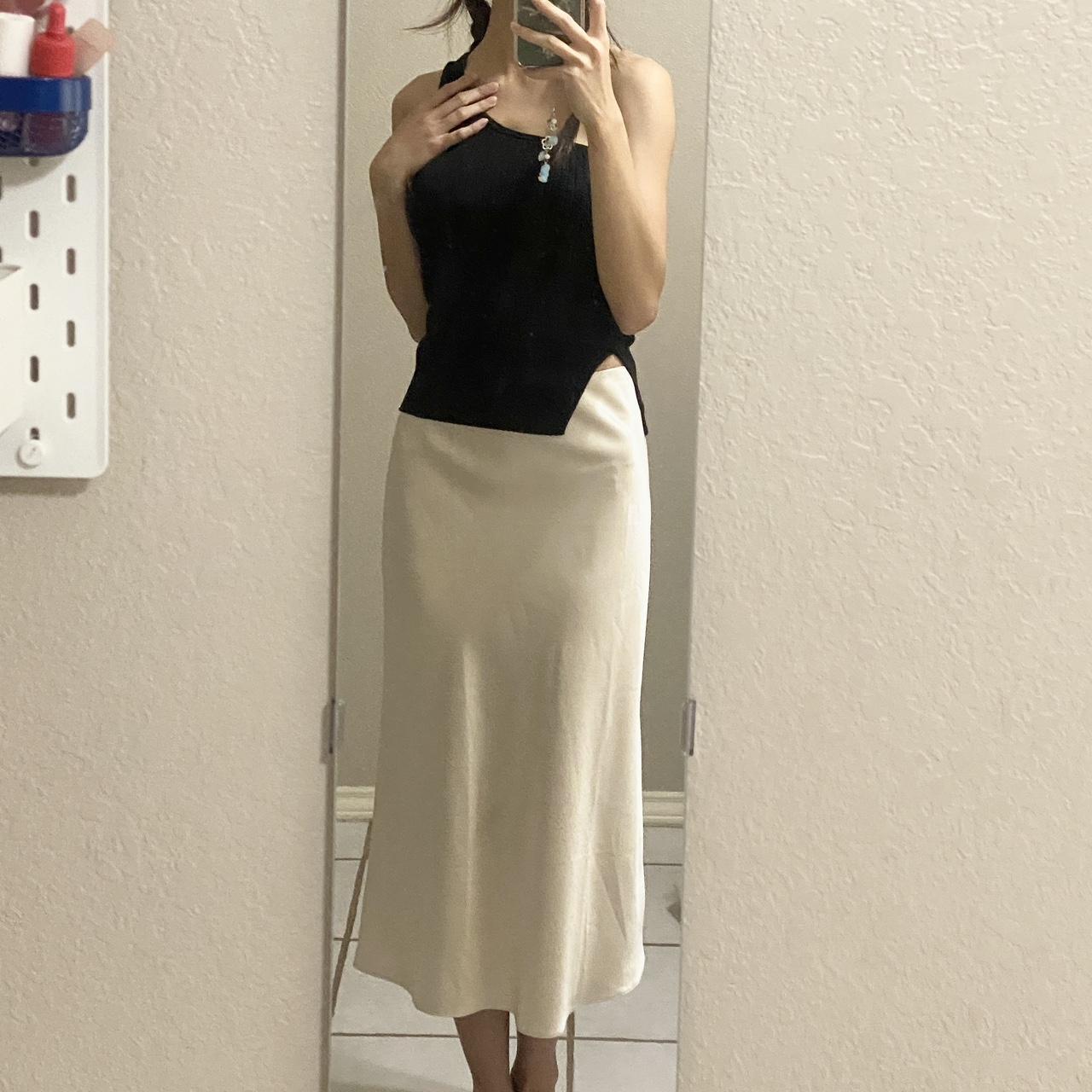 ON HOLD (do not buy I will not ship) Cream Slip Maxi... - Depop