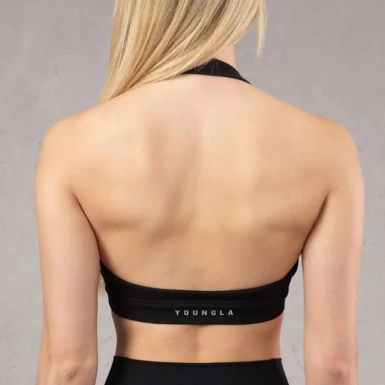 YoungLA W320 Power Backless Halter Sports Bra in... Depop