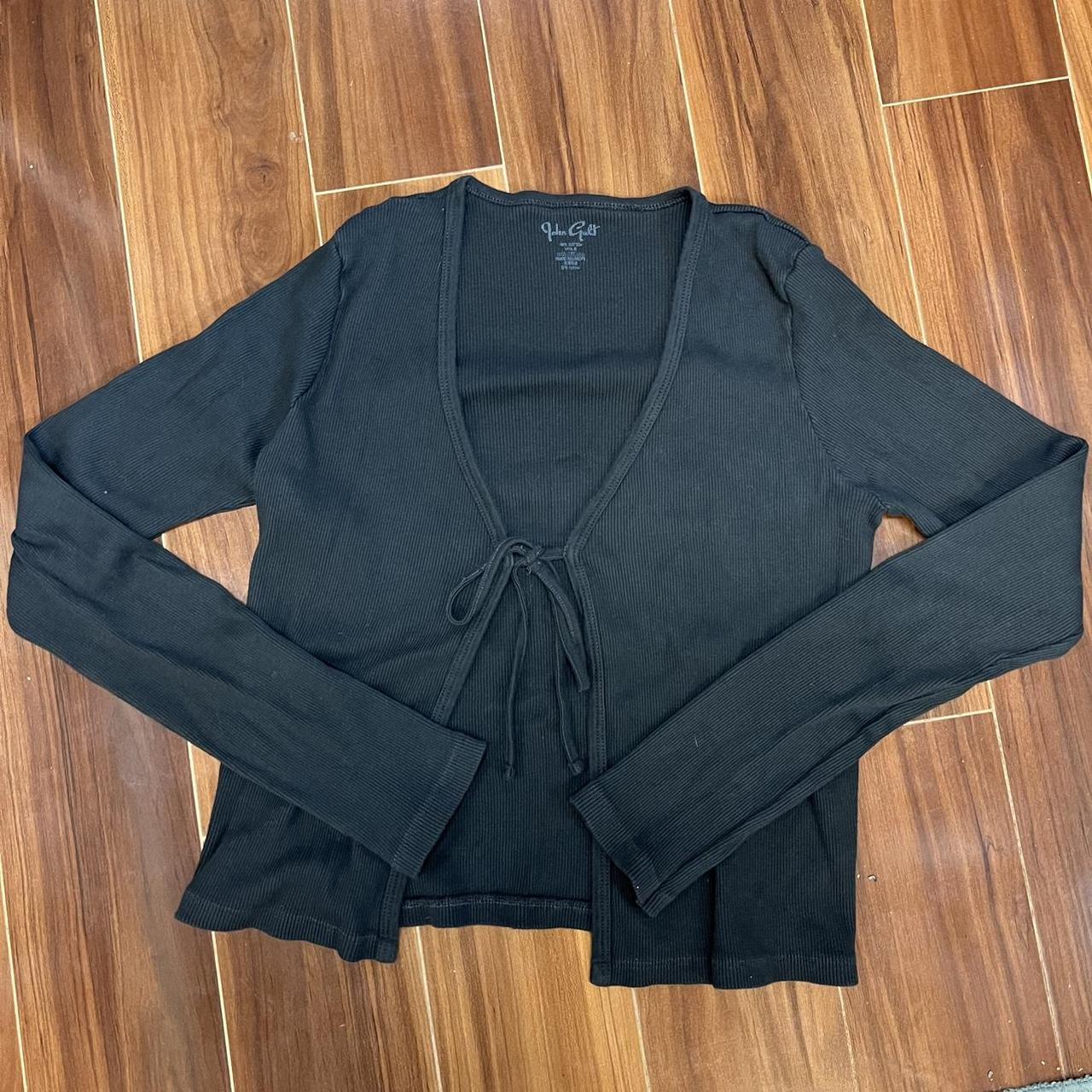 Brandy Melville Tie Front Cardigan In Dark... - Depop