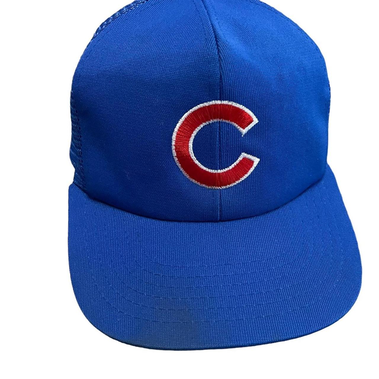 Vintage 80's 90's Chicago Cubs Snapback Trucker Hat 
