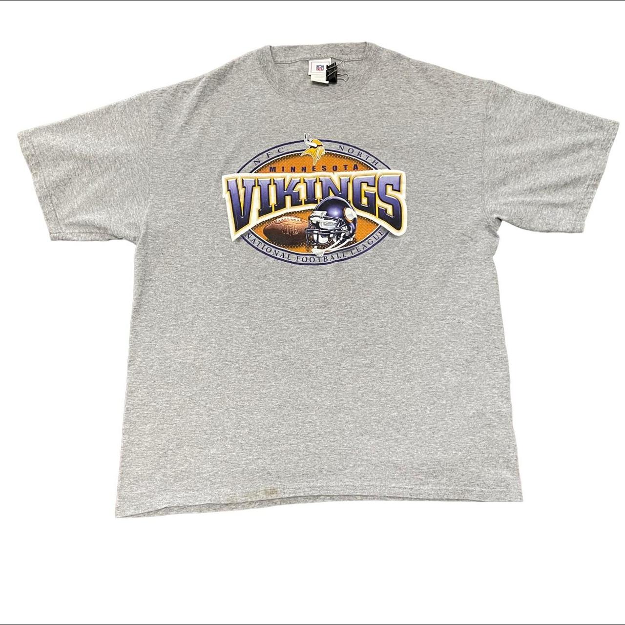 vintage minnesota vikings t-shirt size xl men slight - Depop