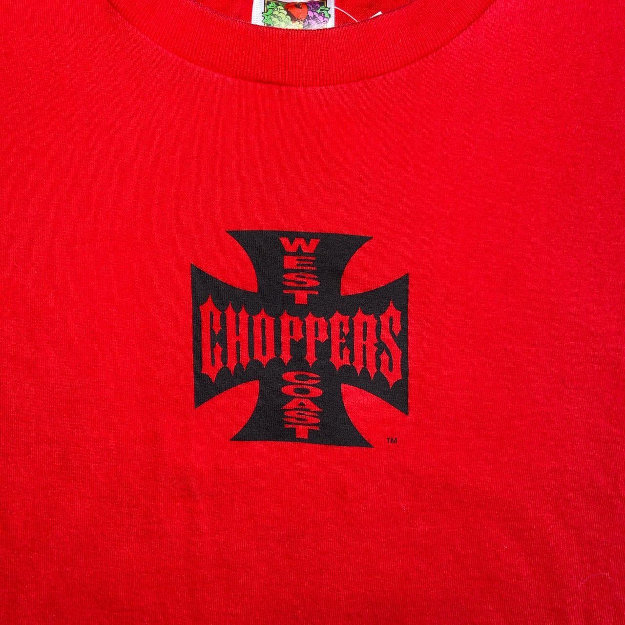 West Coast Choppers Original Cross T-Shirt In Black/Red Logo **BRAND NEW**