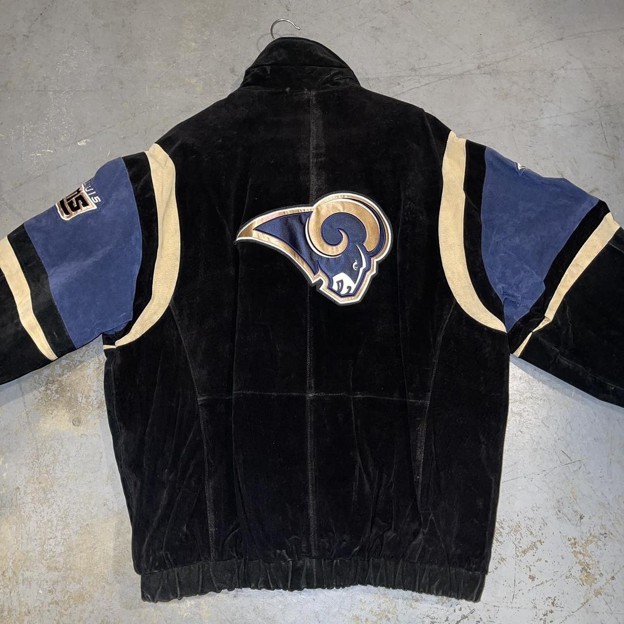 St Louis Rams leather coat XL - Depop